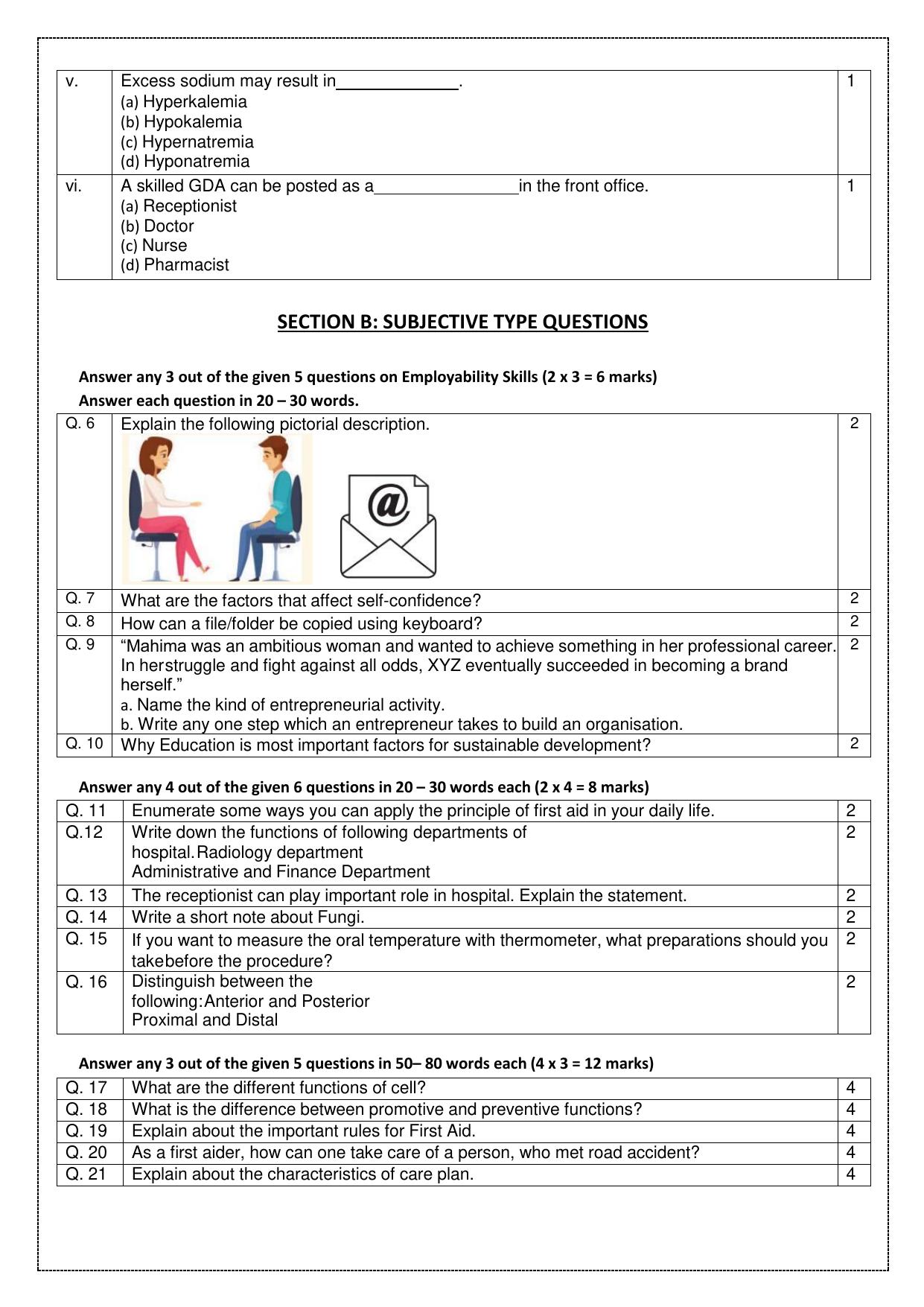 CBSE Class 10 Health Care Sample Paper 2025 - Page 7