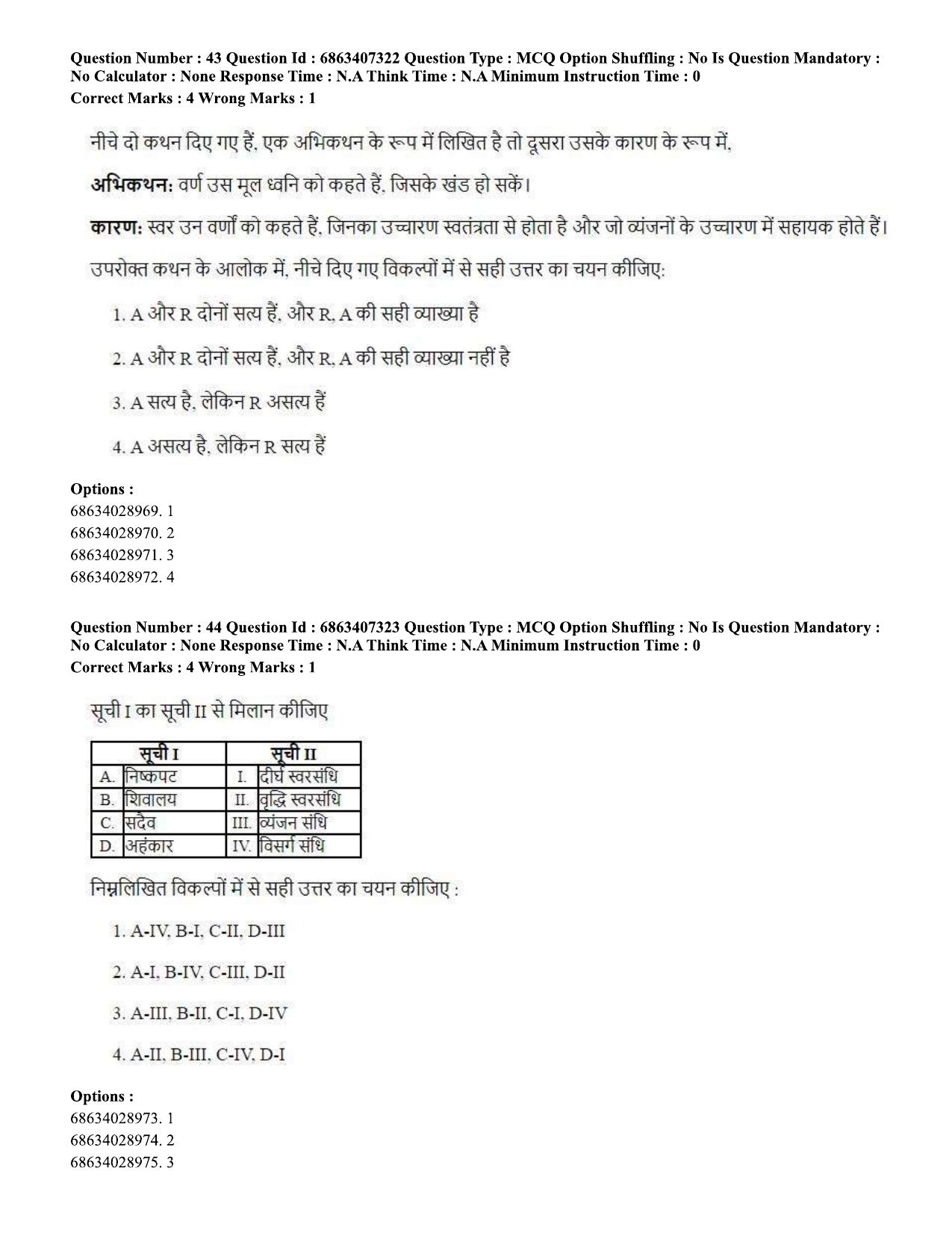 CUET PG 2023: COQP05 – B.Ed. Languages (Eng.)-Shift 1 (07-06-2023) Question Papers - Page 45