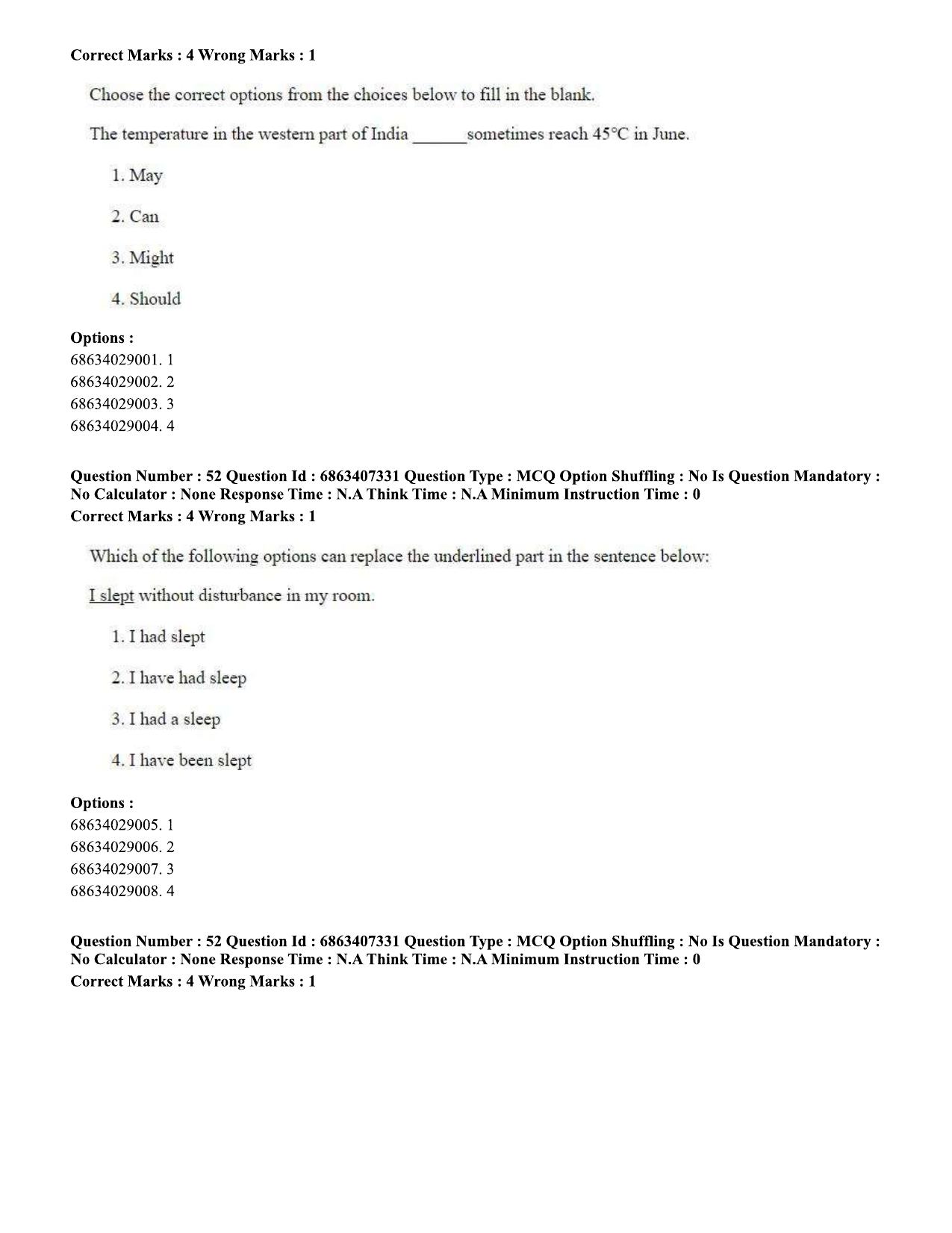 CUET PG 2023: COQP05 – B.Ed. Languages (Eng.)-Shift 1 (07-06-2023) Question Papers - Page 54