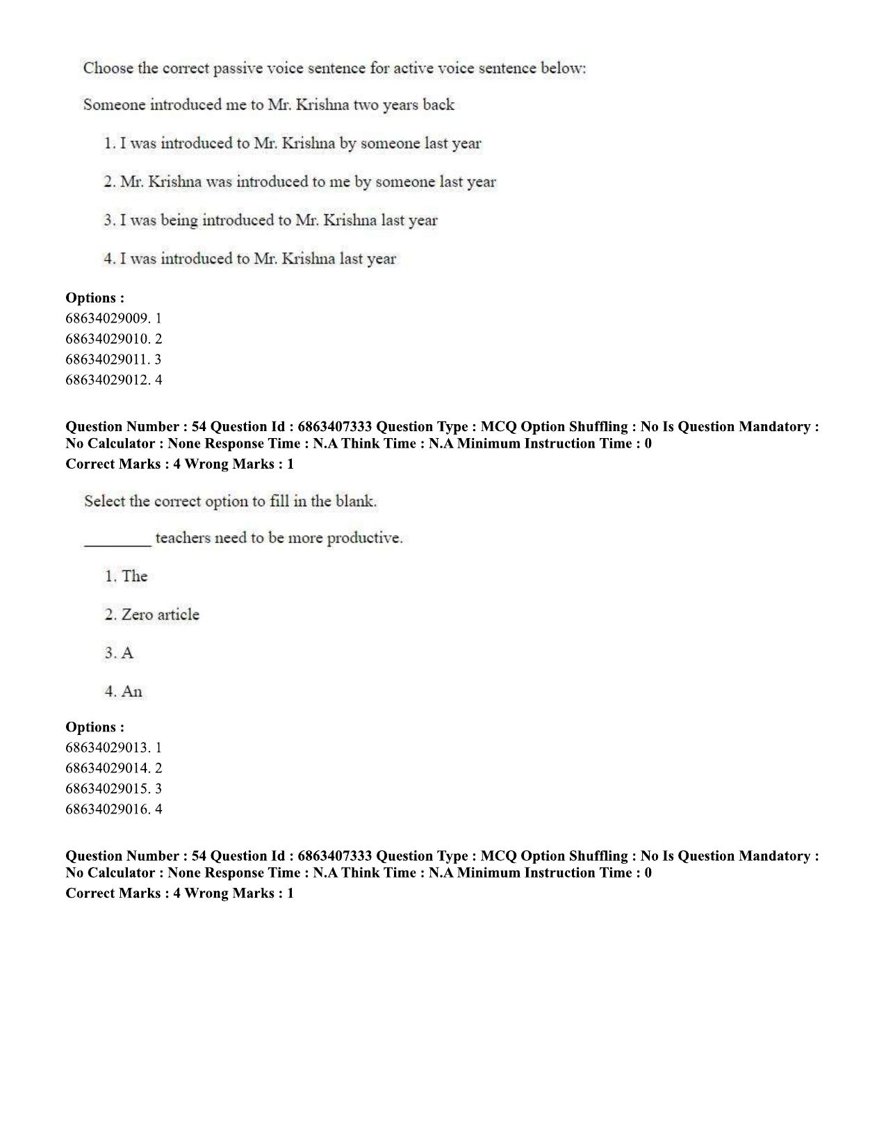 CUET PG 2023: COQP05 – B.Ed. Languages (Eng.)-Shift 1 (07-06-2023) Question Papers - Page 56
