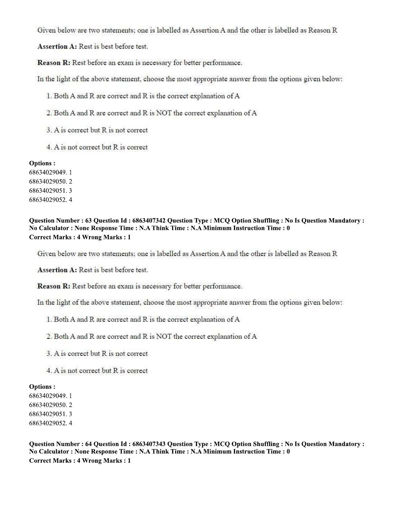 CUET PG 2023: COQP05 – B.Ed. Languages (Eng.)-Shift 1 (07-06-2023) Question Papers - Page 65