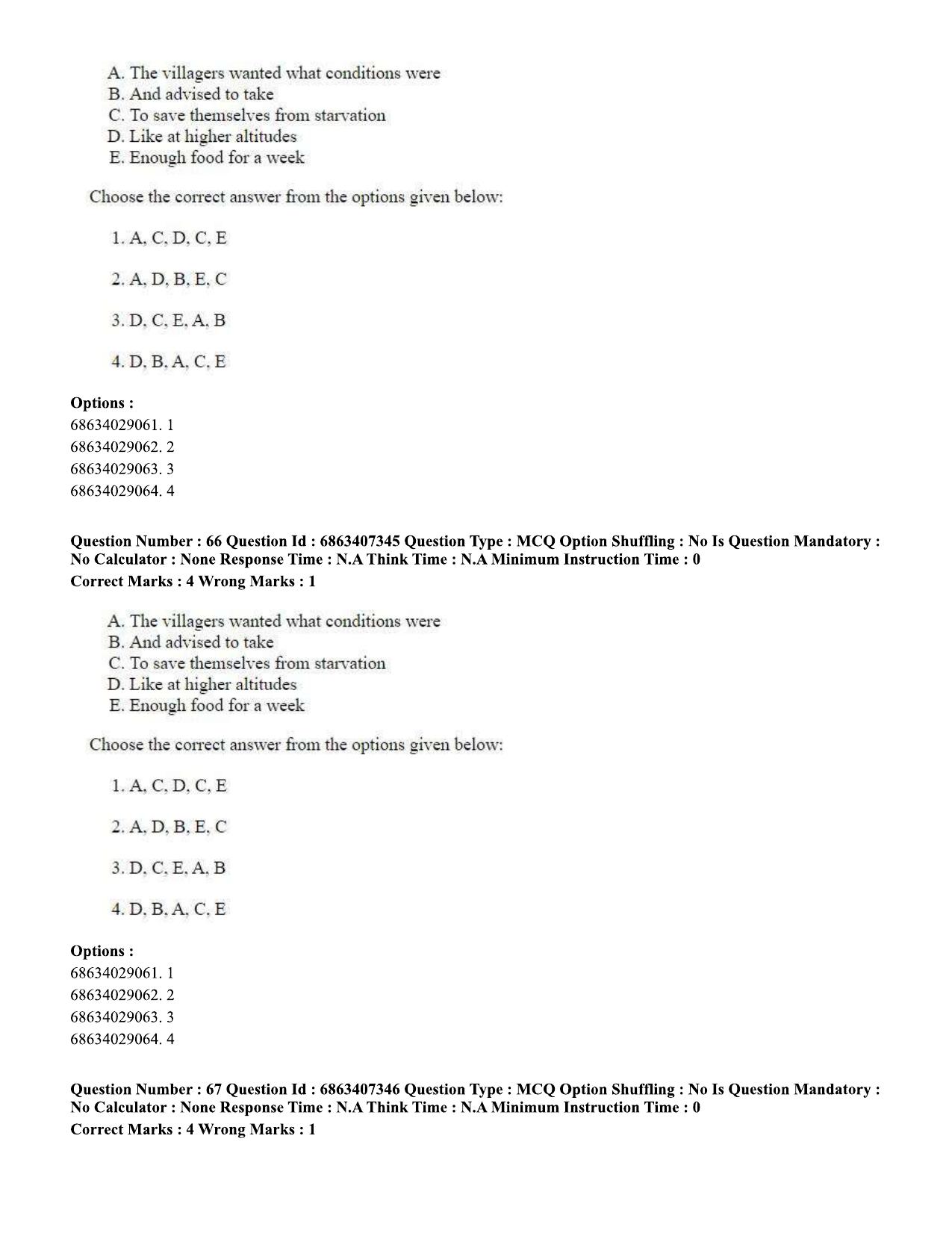 CUET PG 2023: COQP05 – B.Ed. Languages (Eng.)-Shift 1 (07-06-2023) Question Papers - Page 68