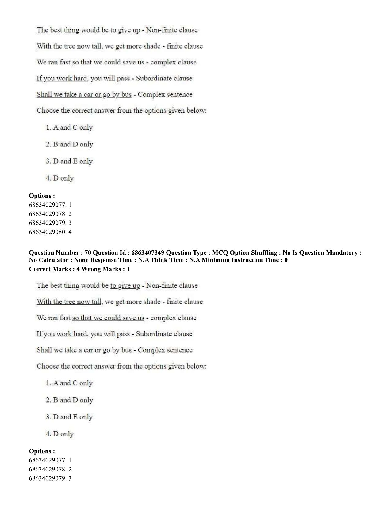 CUET PG 2023: COQP05 – B.Ed. Languages (Eng.)-Shift 1 (07-06-2023) Question Papers - Page 72