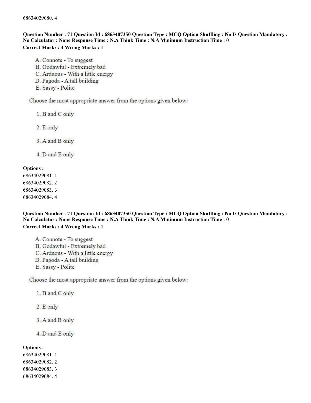 CUET PG 2023: COQP05 – B.Ed. Languages (Eng.)-Shift 1 (07-06-2023) Question Papers - Page 73