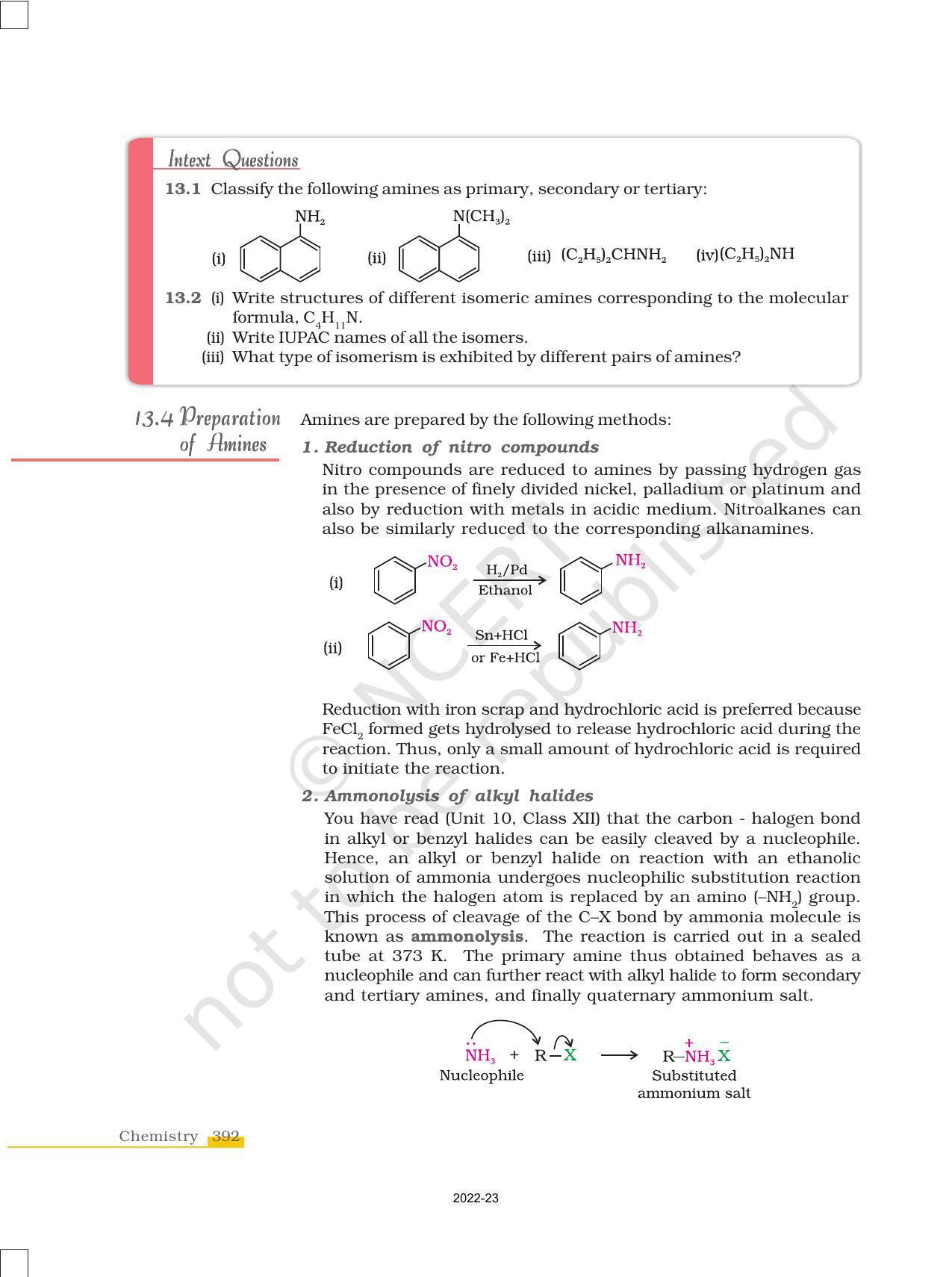NCERT Book for Class 12 Chemistry Chapter 13 Amines - Page 4