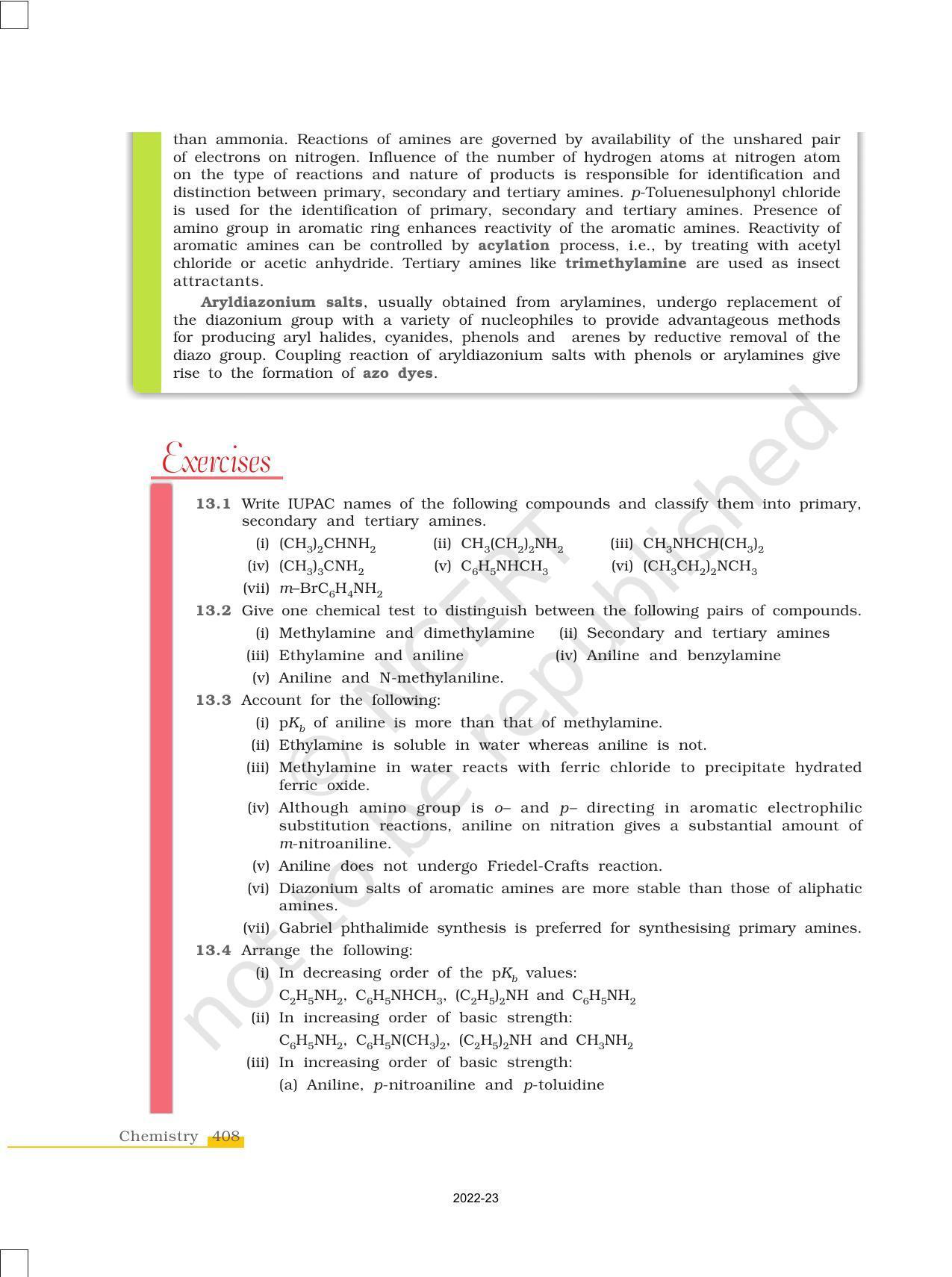 NCERT Book for Class 12 Chemistry Chapter 13 Amines - Page 20