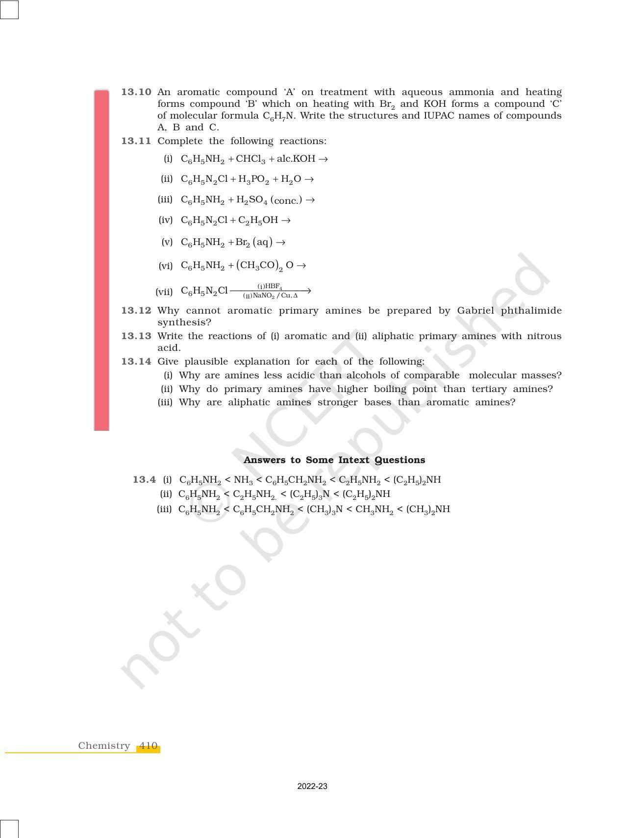 NCERT Book for Class 12 Chemistry Chapter 13 Amines - Page 22