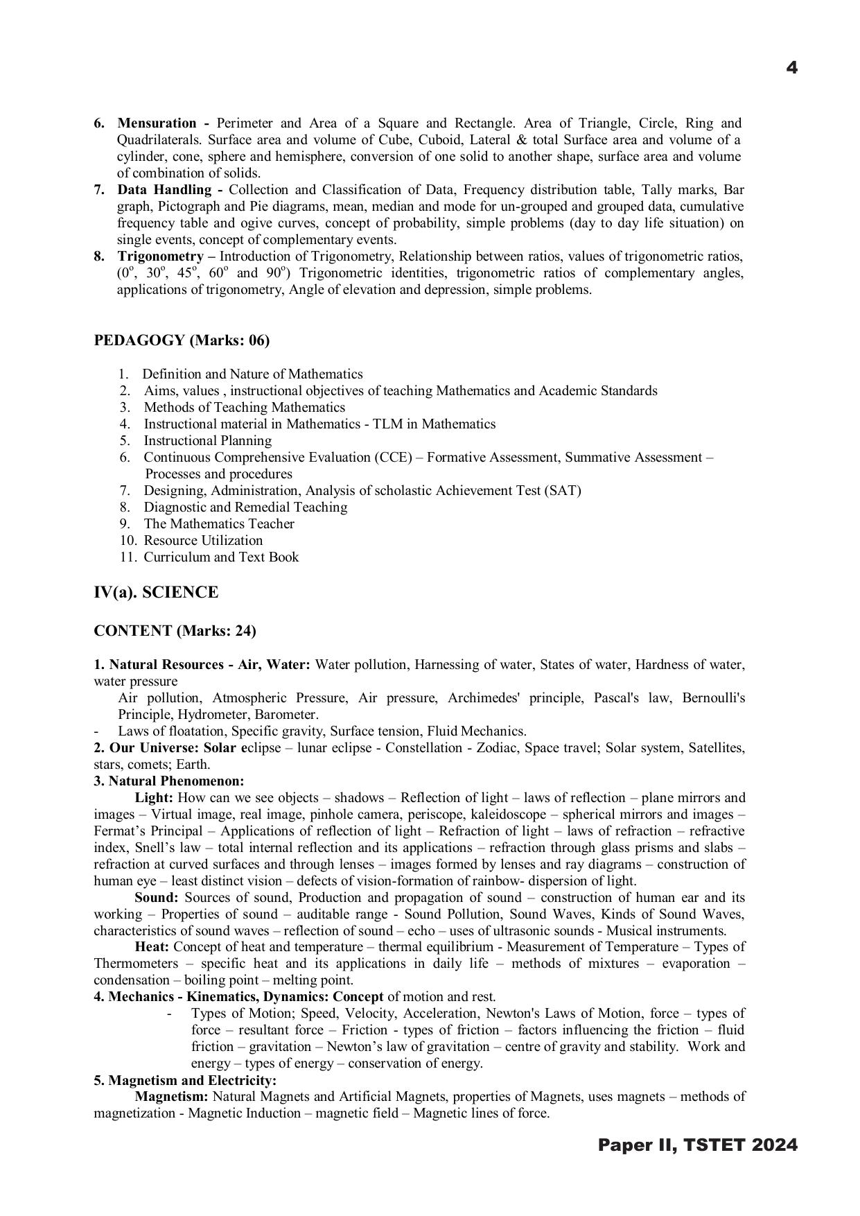 TS TET Syllabus - Paper-II (Tamil) - Page 4