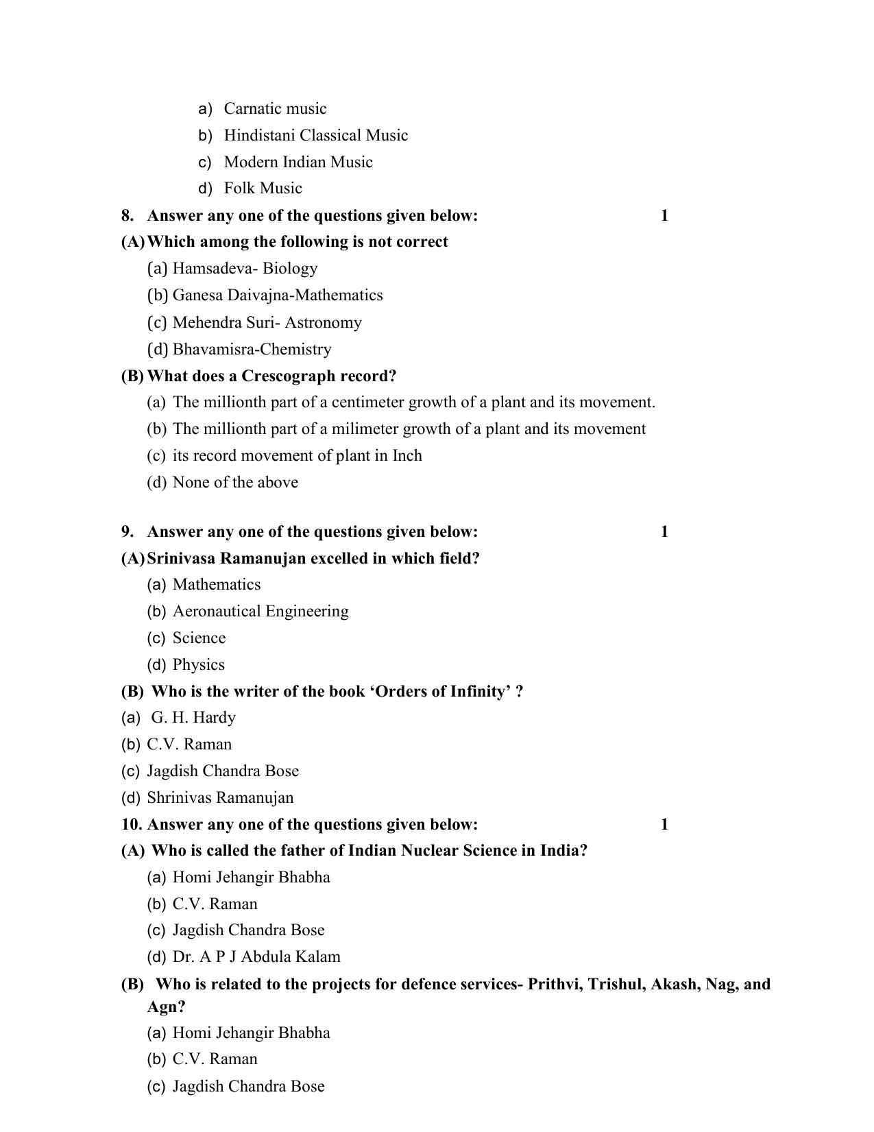 NIOS Class 10 Indian Culture & Heritage (223) Sample Paper - Page 4