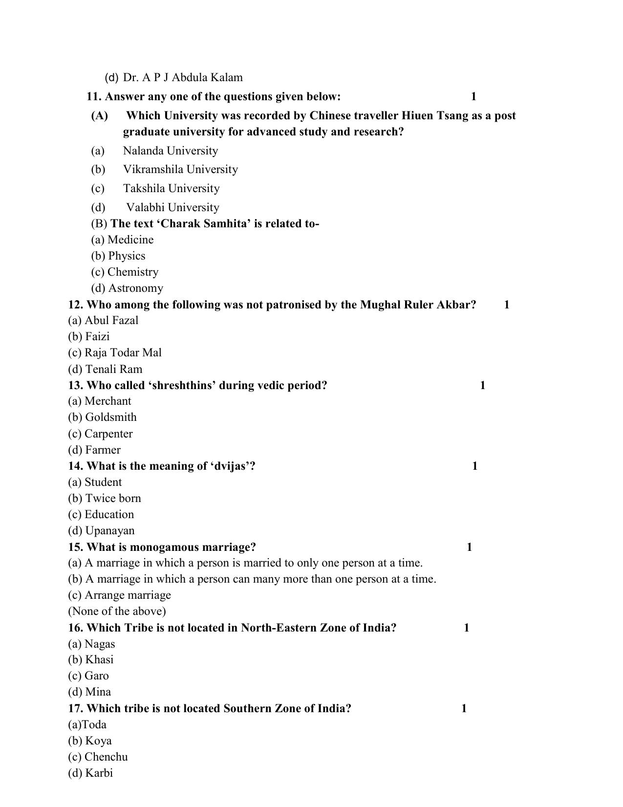 NIOS Class 10 Indian Culture & Heritage (223) Sample Paper - Page 5