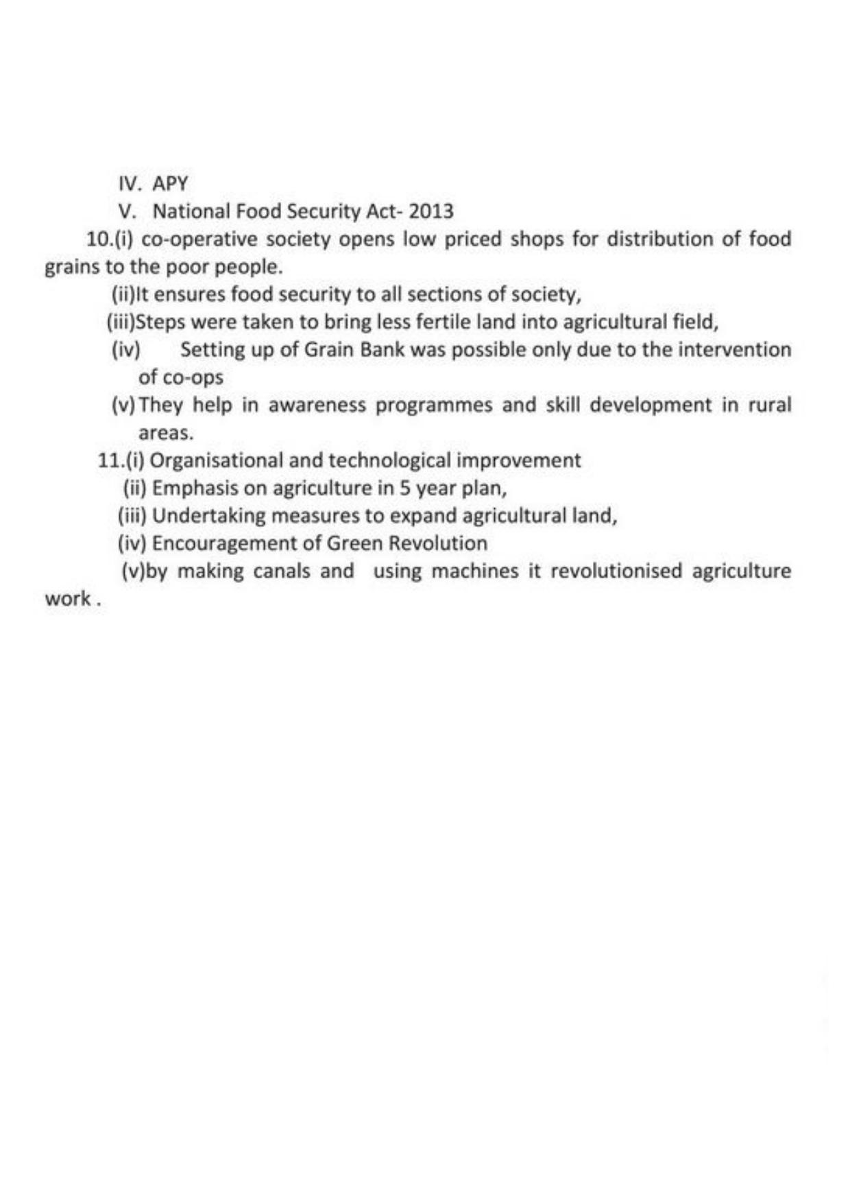 Class 9 Notes, Question & Practice Paper - Economics (Topic 4 : Food Security in India) - Page 8