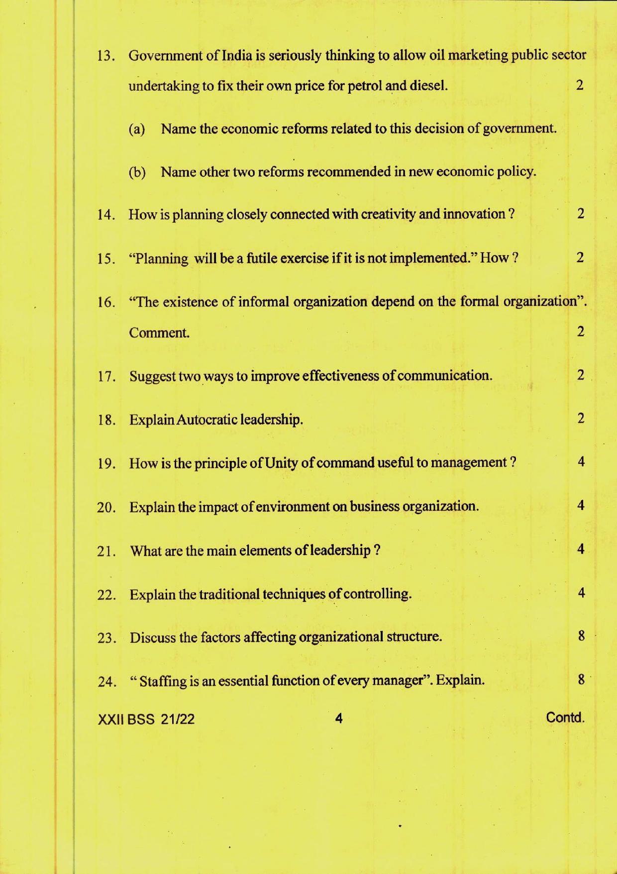 COHSEM 12th Question Papers 2022 Business Studies - Page 4