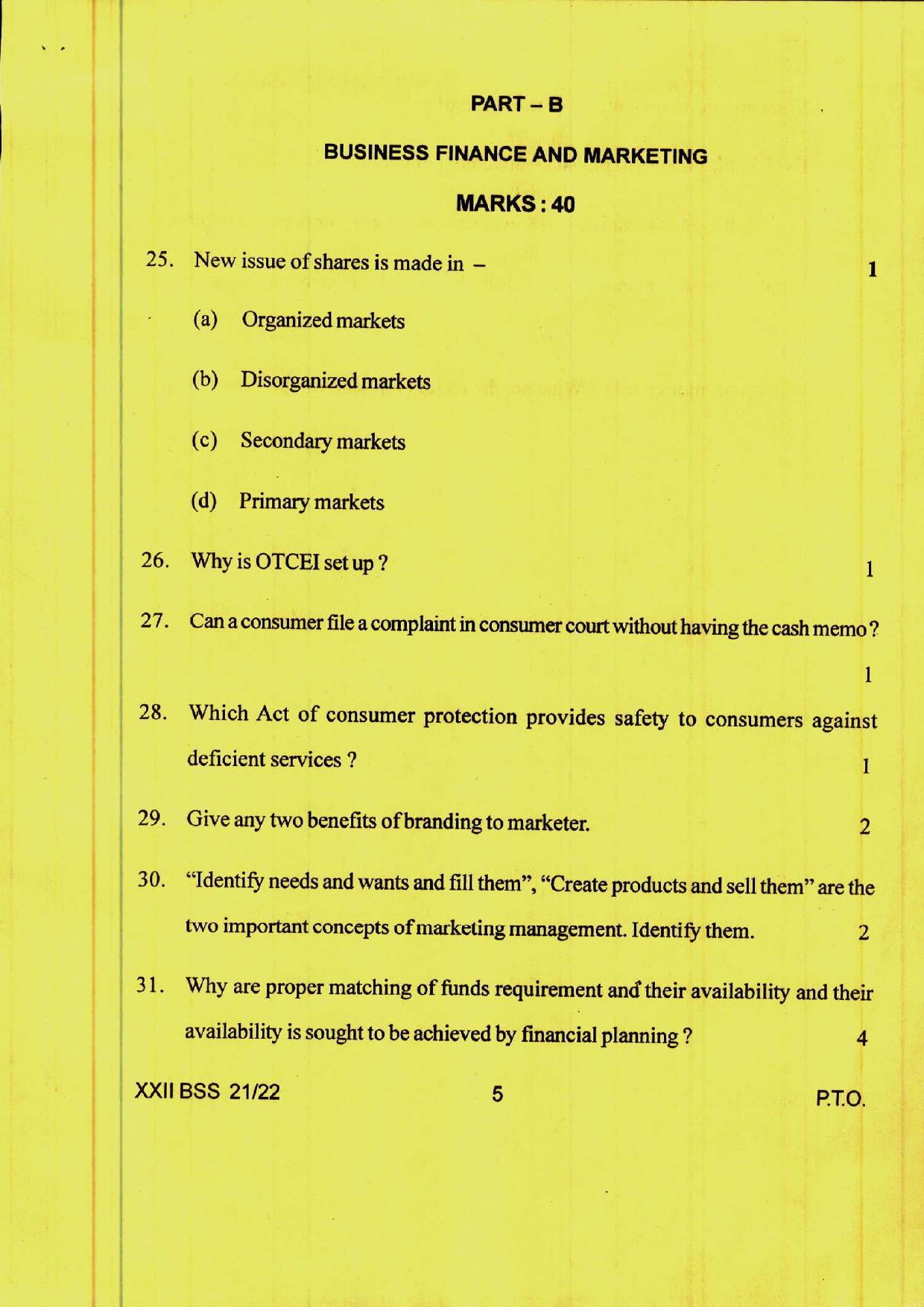 COHSEM 12th Question Papers 2022 Business Studies - Page 5
