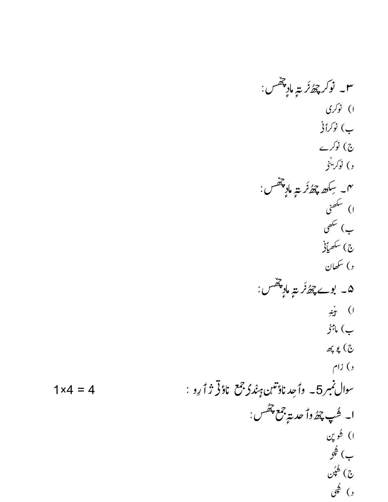 CBSE Class 10 Kashmiri Sample Paper 2021-22 - Page 7