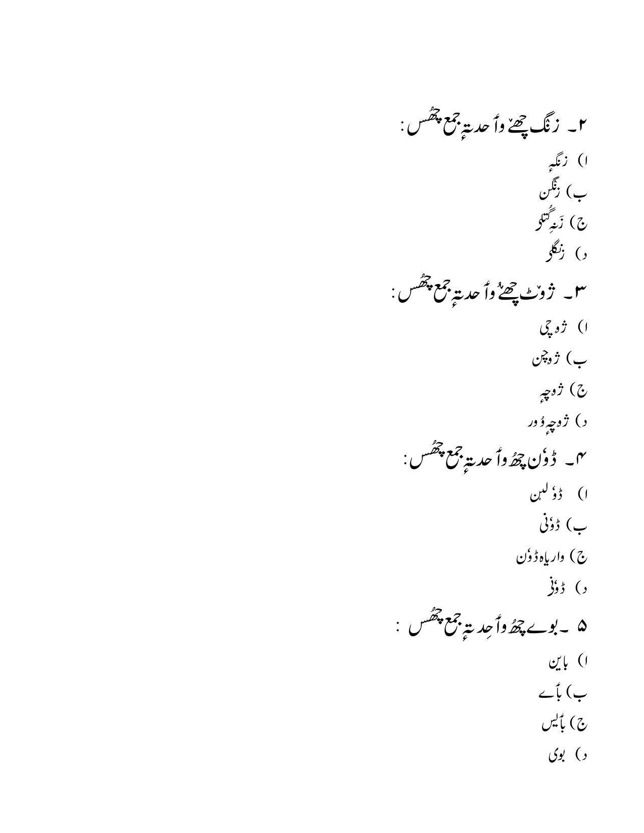 CBSE Class 10 Kashmiri Sample Paper 2021-22 - Page 8