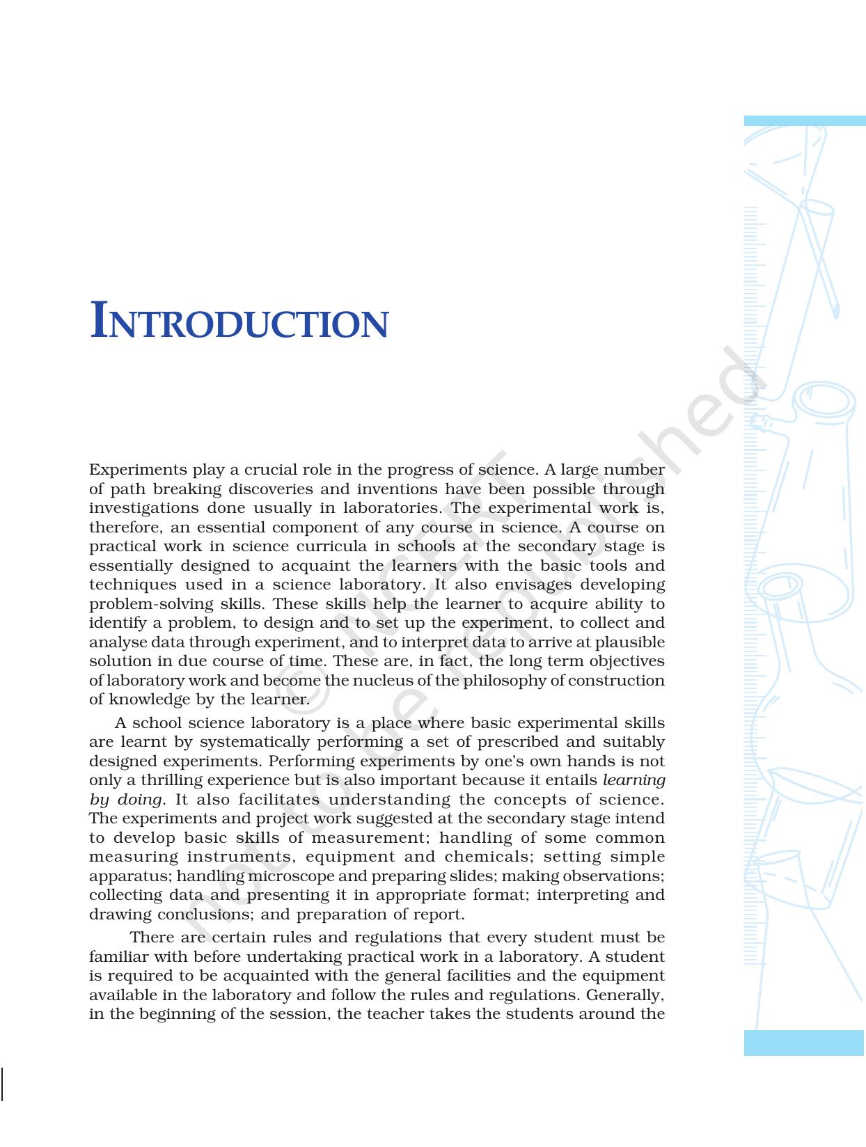 NCERT Laboratory Manuals for Class X Science - Introduction - Page 1