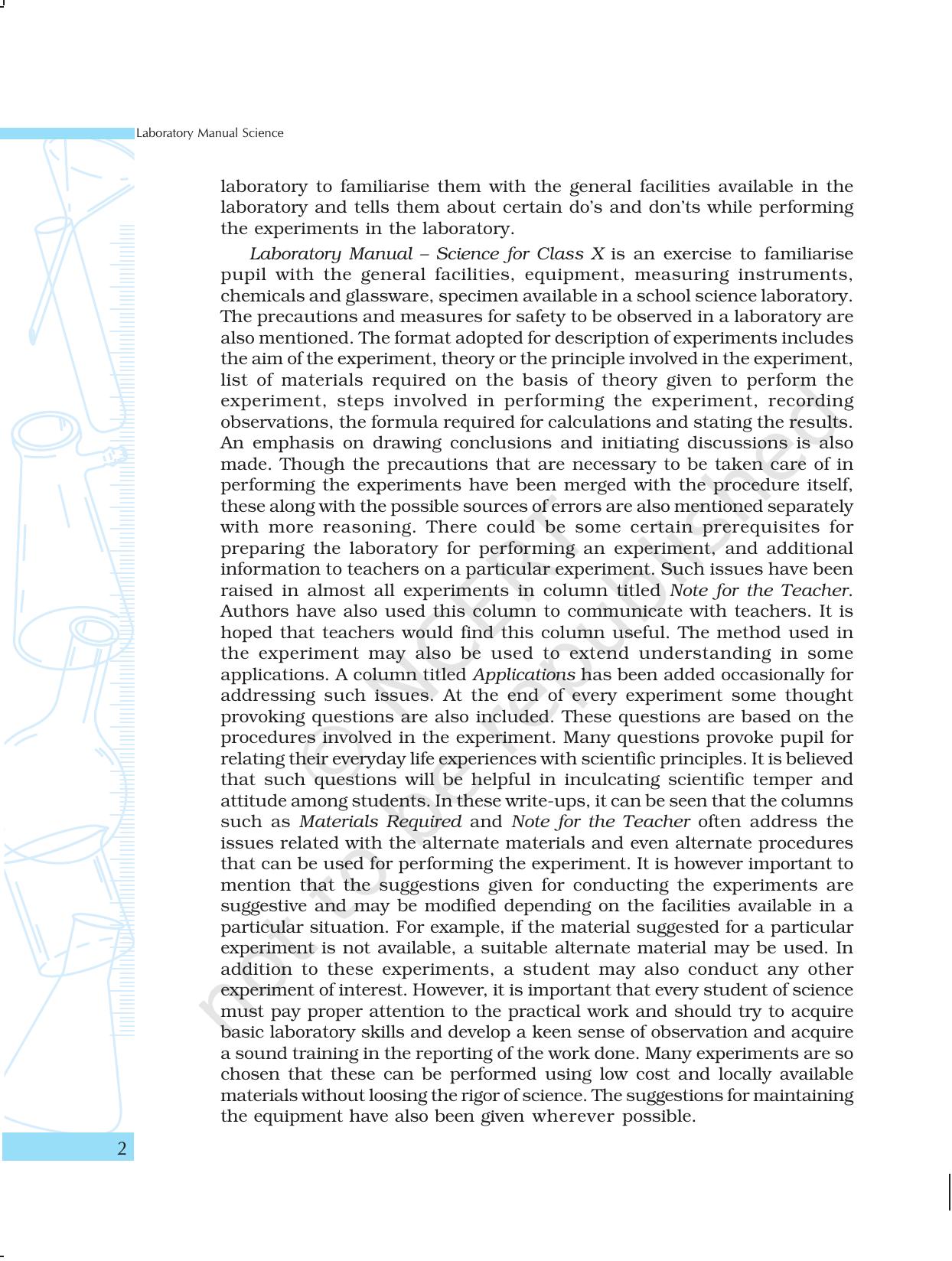 NCERT Laboratory Manuals for Class X Science - Introduction - Page 2