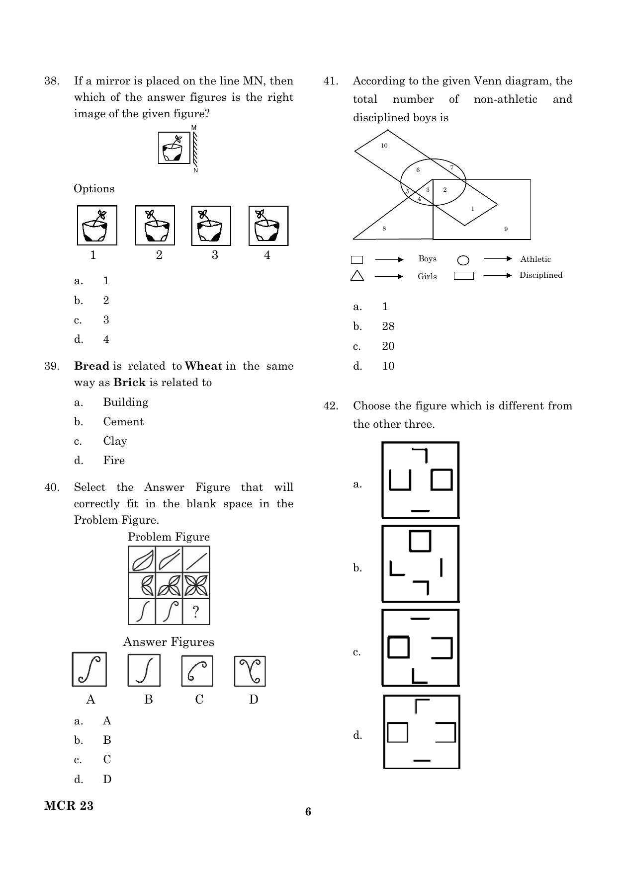 TANCET 2023 MCA Question Paper - Page 7