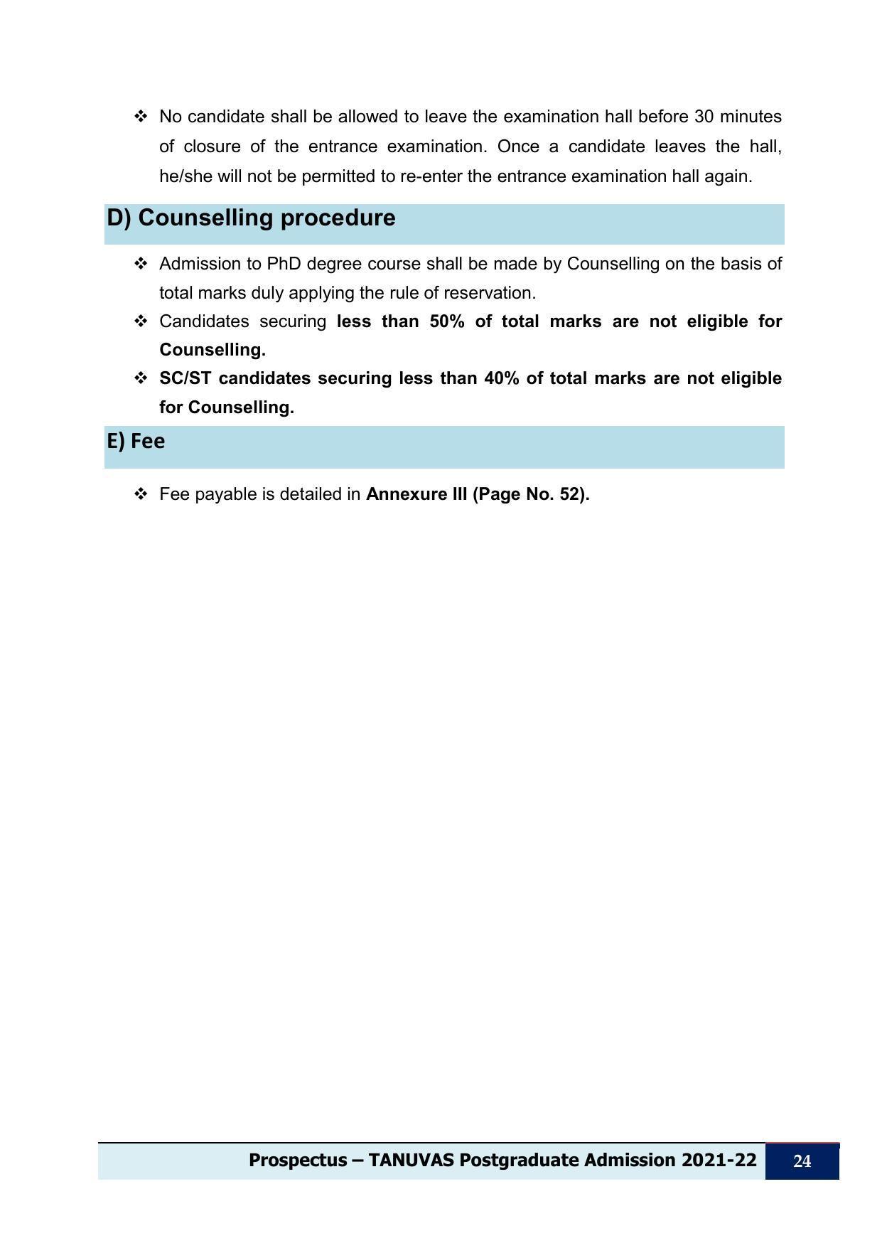 Tamil Nadu Veterinary & Animal Sciences University (TNVASU), Chennai UG Prospectus 2021-22 - Page 25