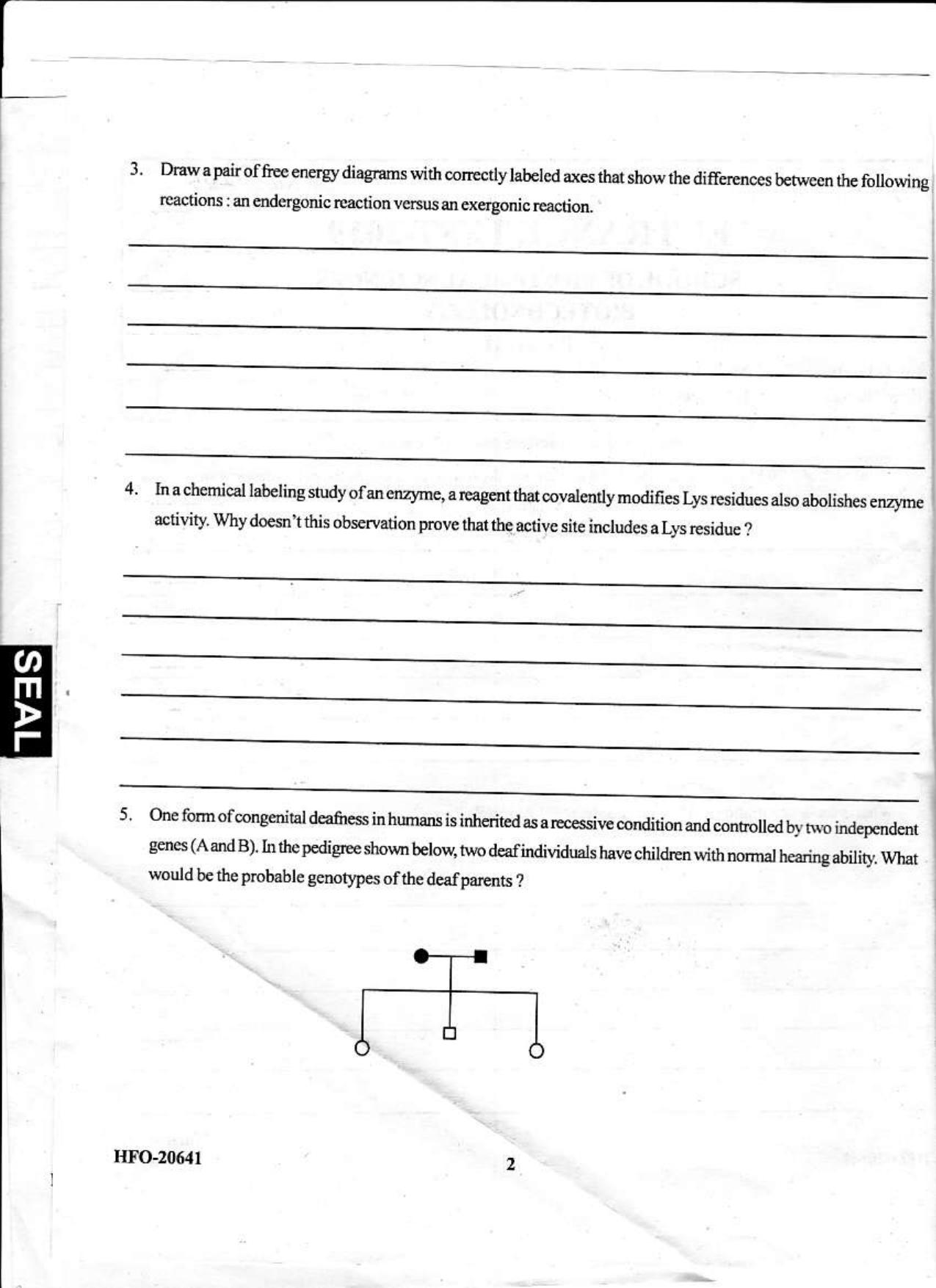 KUET 2023 M.Sc. Biotechnology (Paper II) Question Paper - Page 2
