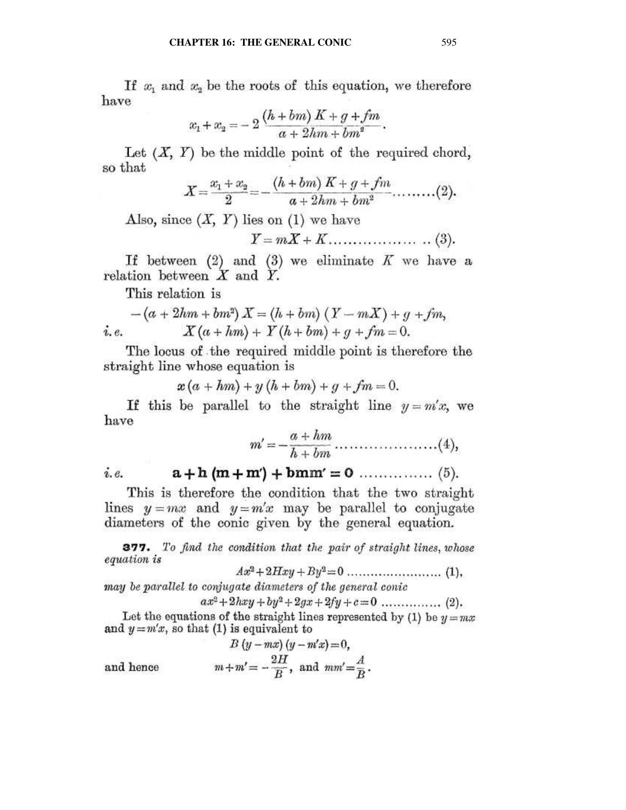 Chapter 16: The General Conic - SL Loney Solutions: The Elements of Coordinate Geometry - Page 5