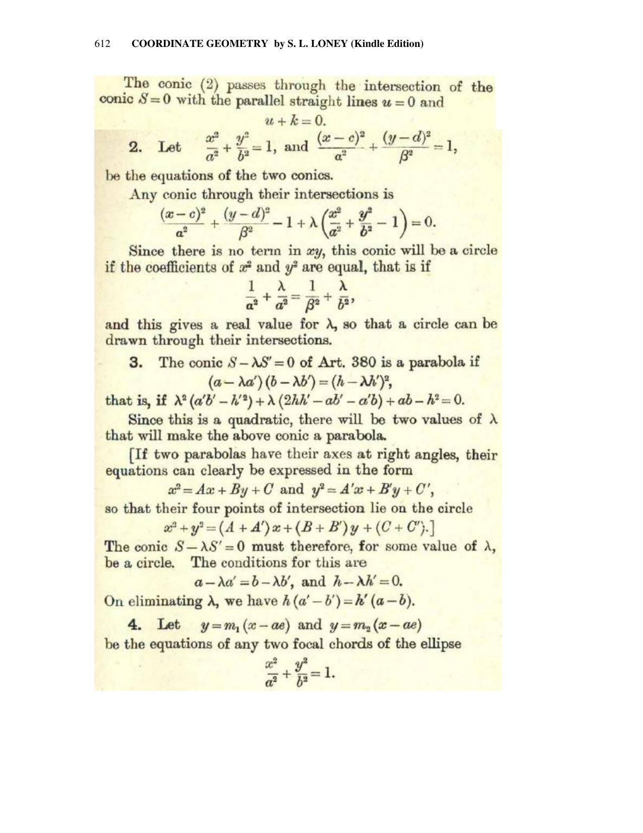 Chapter 16: The General Conic - SL Loney Solutions: The Elements of Coordinate Geometry - Page 22