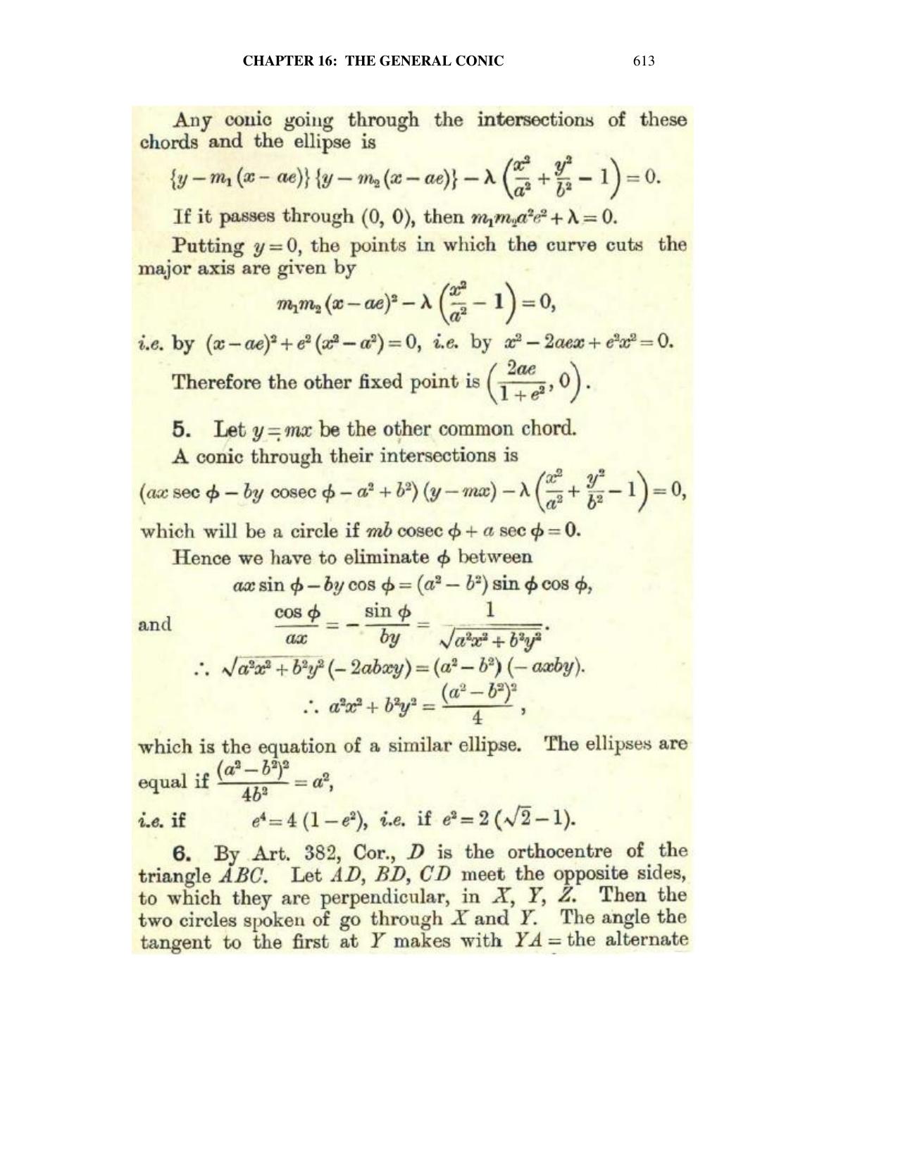 Chapter 16: The General Conic - SL Loney Solutions: The Elements of Coordinate Geometry - Page 23