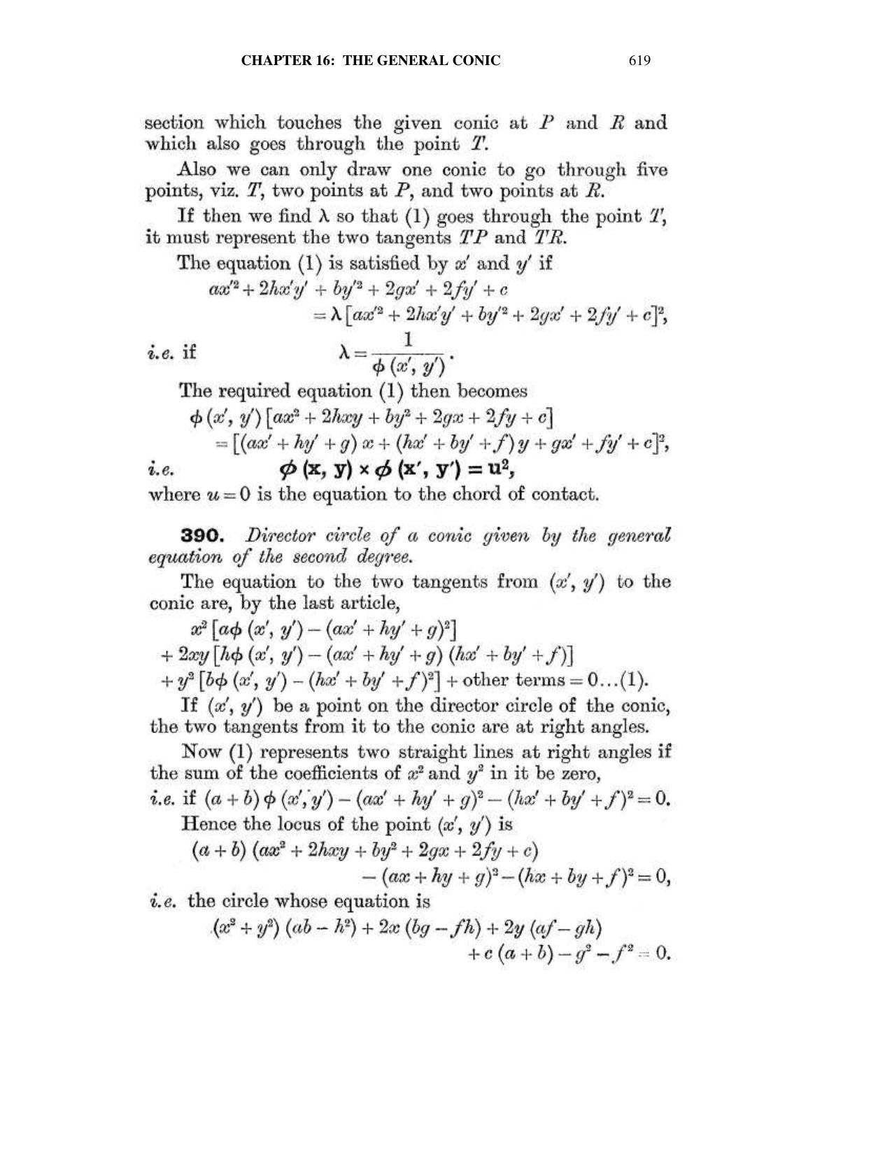 Chapter 16: The General Conic - SL Loney Solutions: The Elements of Coordinate Geometry - Page 29