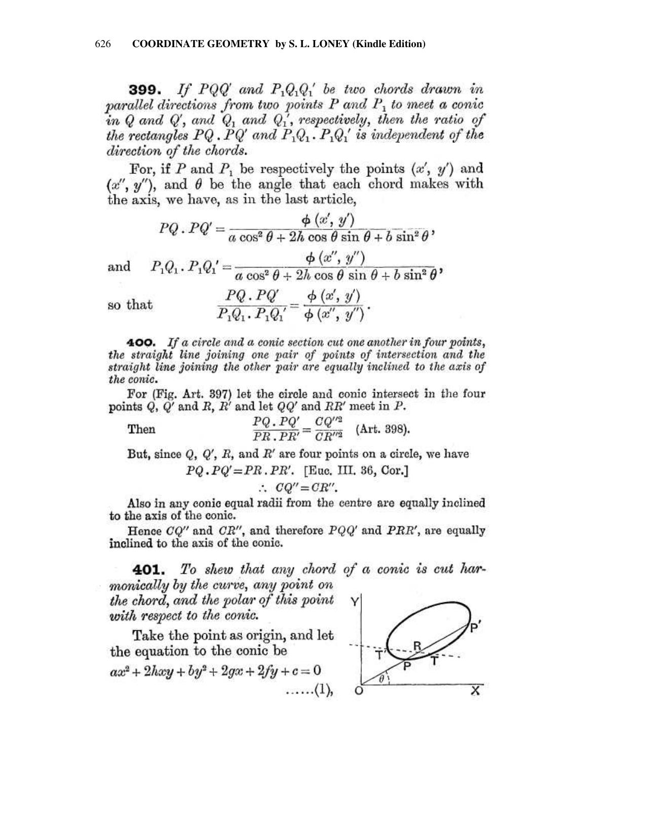 Chapter 16: The General Conic - SL Loney Solutions: The Elements of Coordinate Geometry - Page 36