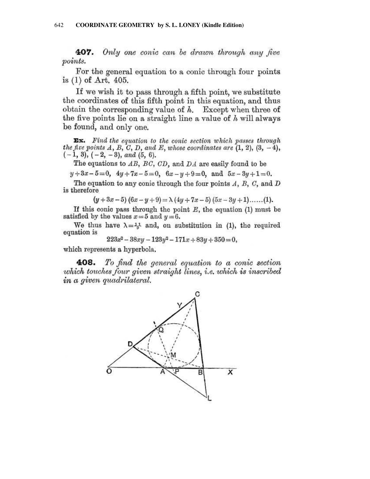 Chapter 16: The General Conic - SL Loney Solutions: The Elements of Coordinate Geometry - Page 52