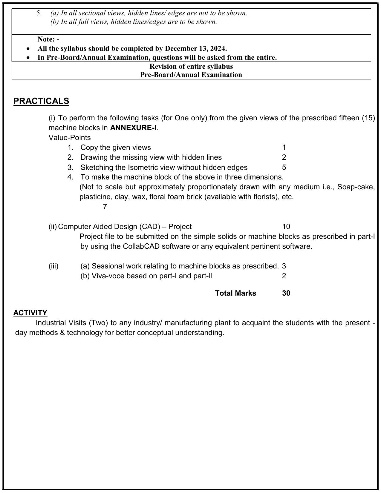 Edudel Class 12 Engineering Graphics (English Medium) Syllabus 2025 - Page 2