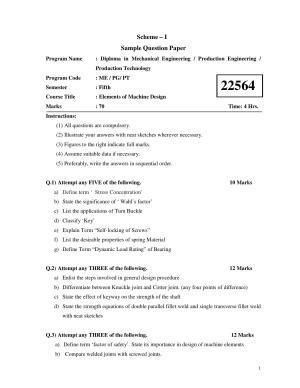 MSBTE Summer Question Paper 2019 - Elements of Machine Design