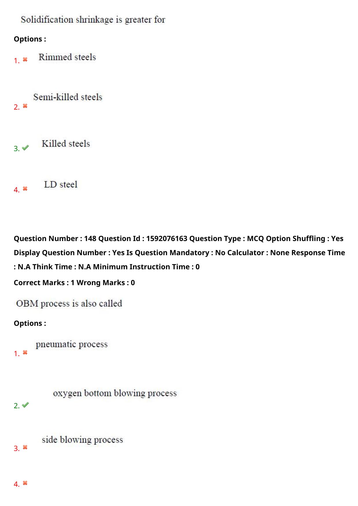 TS ECET 2023 Metallurgy Engineering Question Paper - Page 98