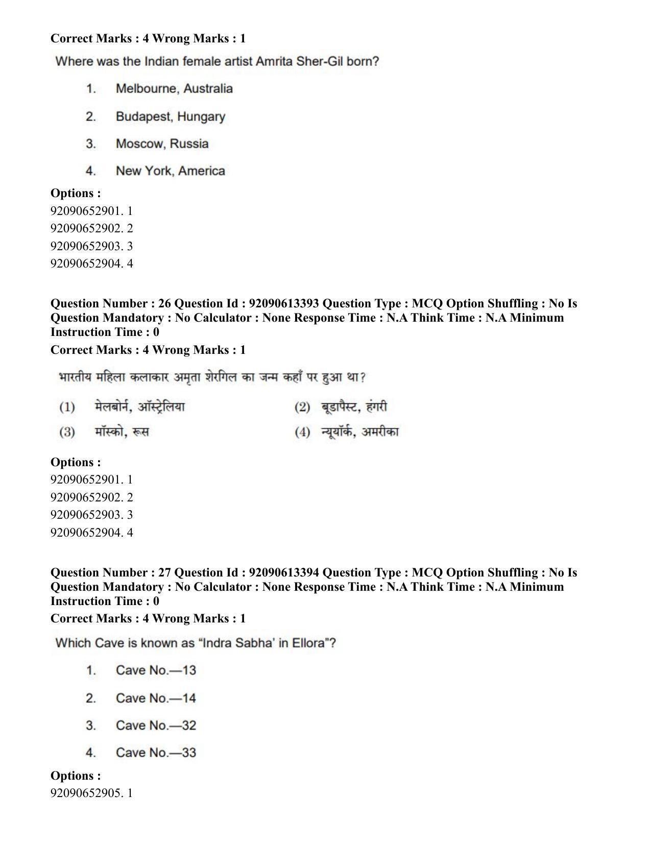CUET PG 2023: HUQP07 – Fine Arts Hindi-Shift 1 (12-06-2023) Question Paper - Page 28