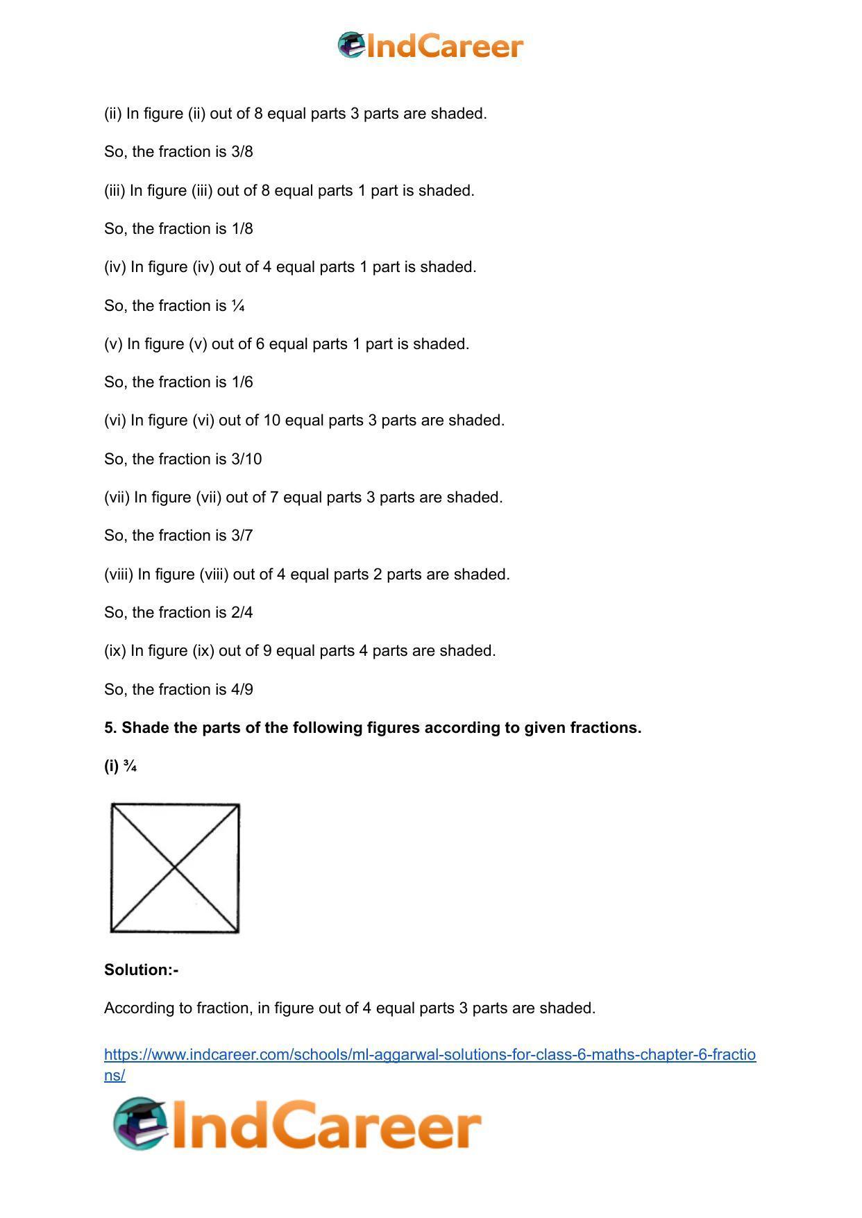 ML Aggarwal Solutions for Class 6 Maths Chapter 6- Fractions - Page 4
