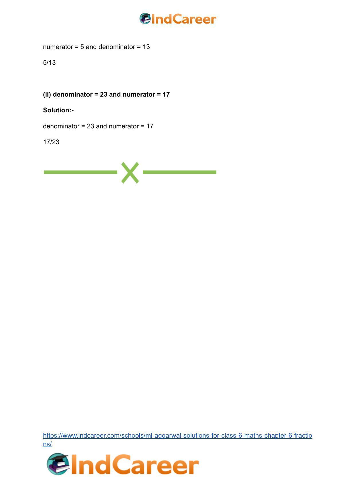 ML Aggarwal Solutions for Class 6 Maths Chapter 6- Fractions - Page 8