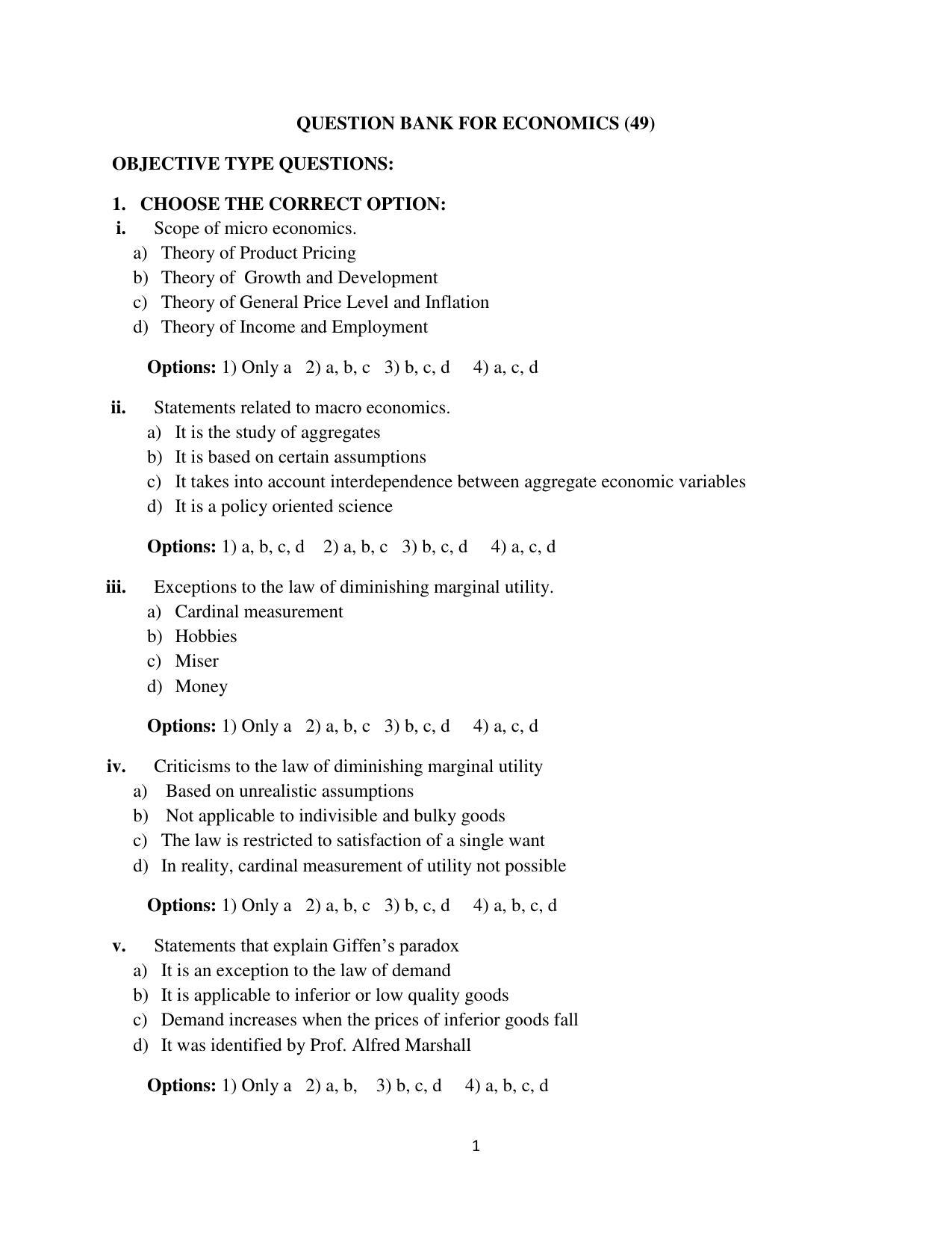 Maharashtra Board Class 12 Economics Sample Papers - Page 2