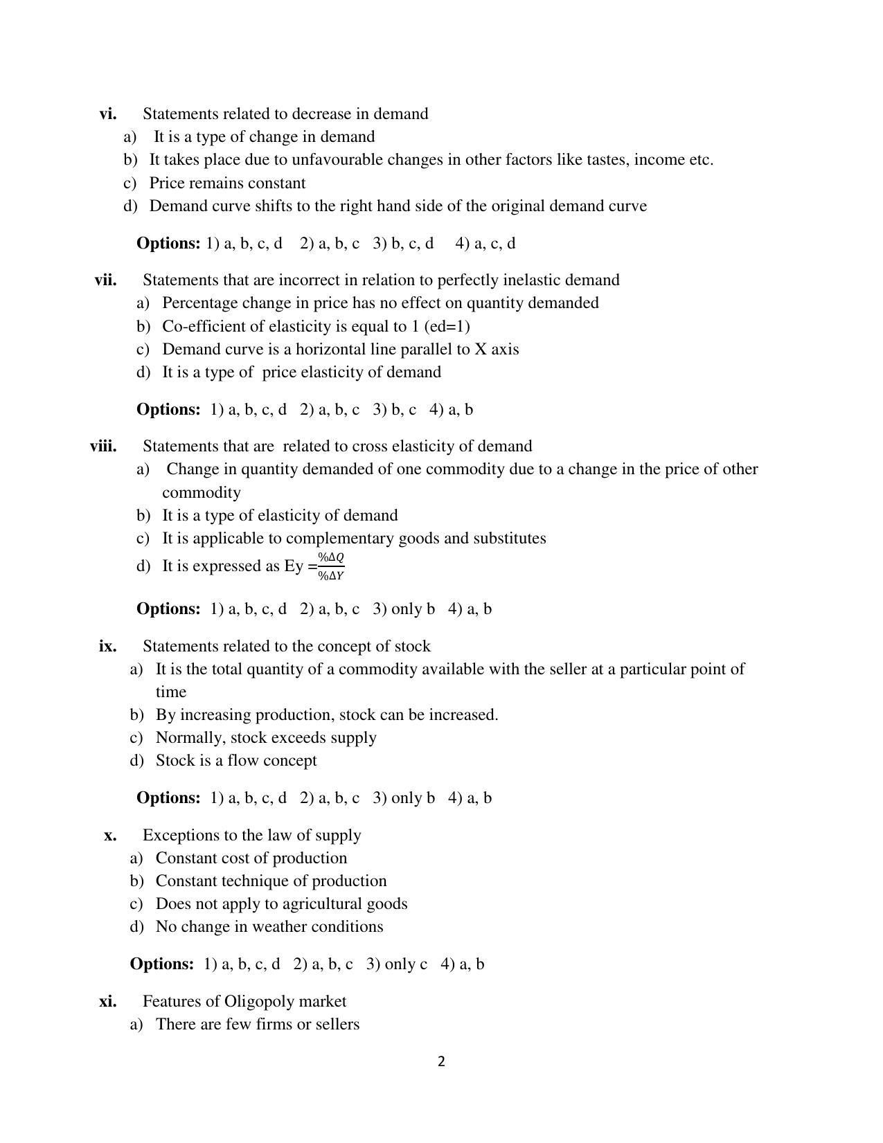Maharashtra Board Class 12 Economics Sample Papers - Page 3