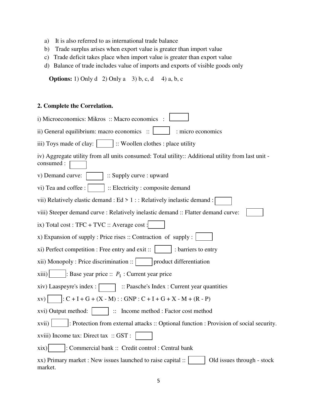 Maharashtra Board Class 12 Economics Sample Papers - Page 6