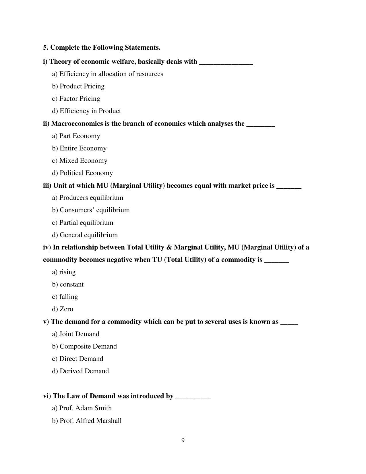 Maharashtra Board Class 12 Economics Sample Papers - Page 10