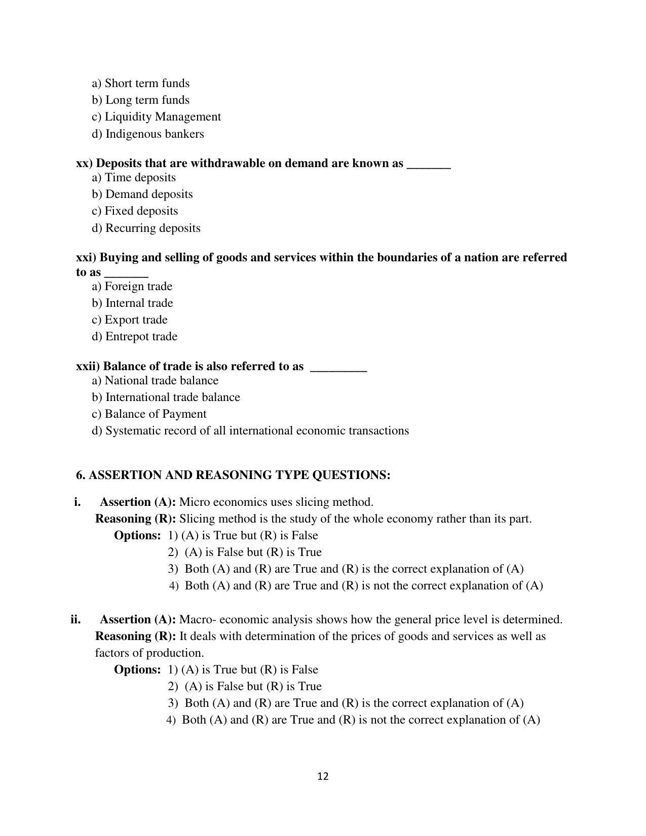 Maharashtra Board Class 12 Economics Sample Papers - Page 13