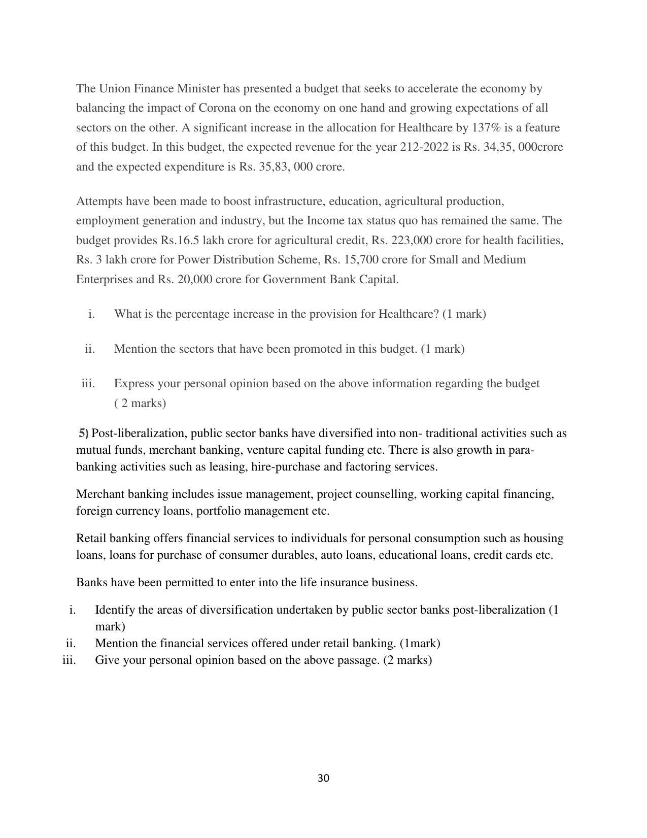 Maharashtra Board Class 12 Economics Sample Papers - Page 31