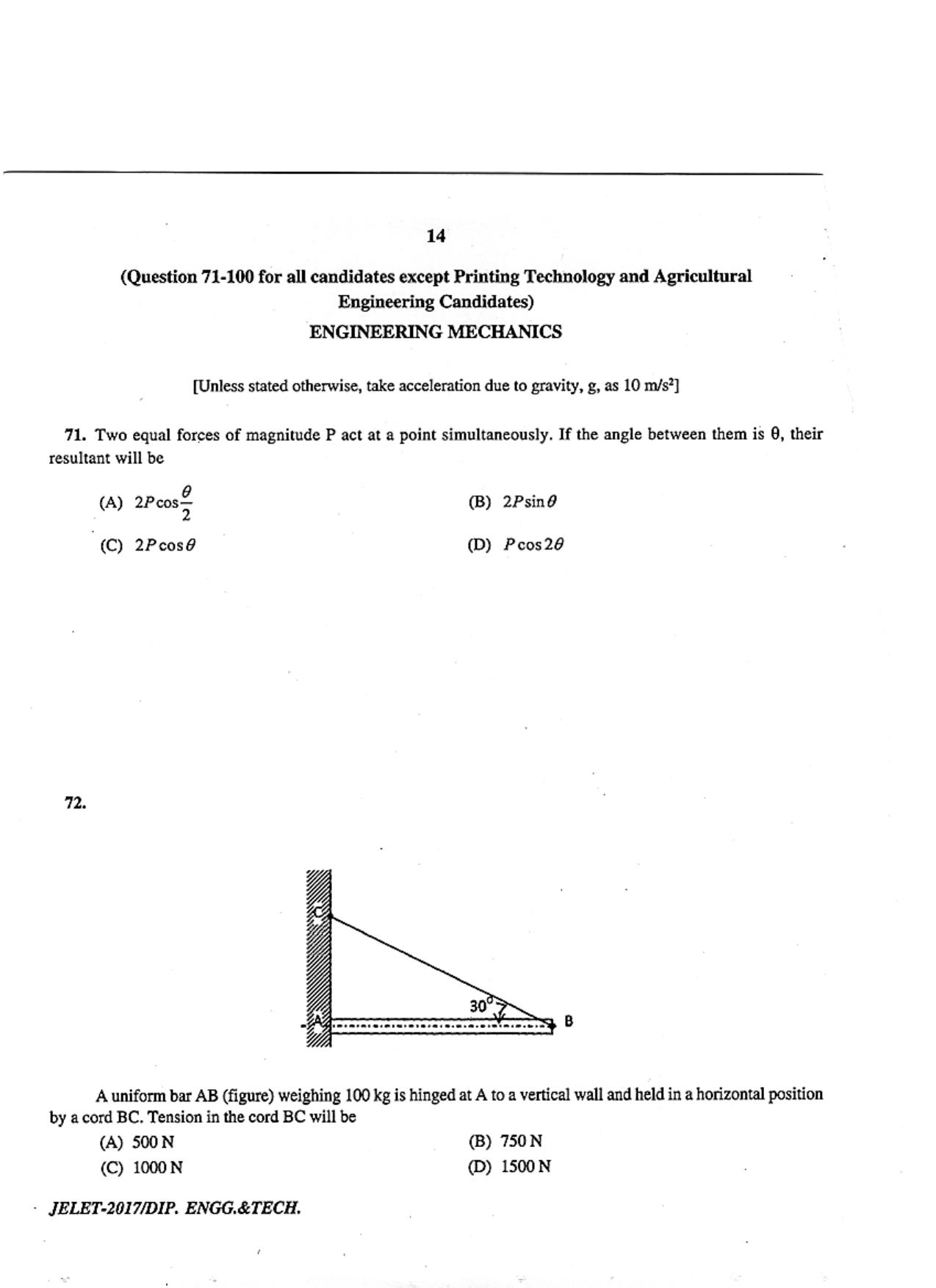 WBJEE  JELET 2017 ( Engg. & Tech. ) - Page 14