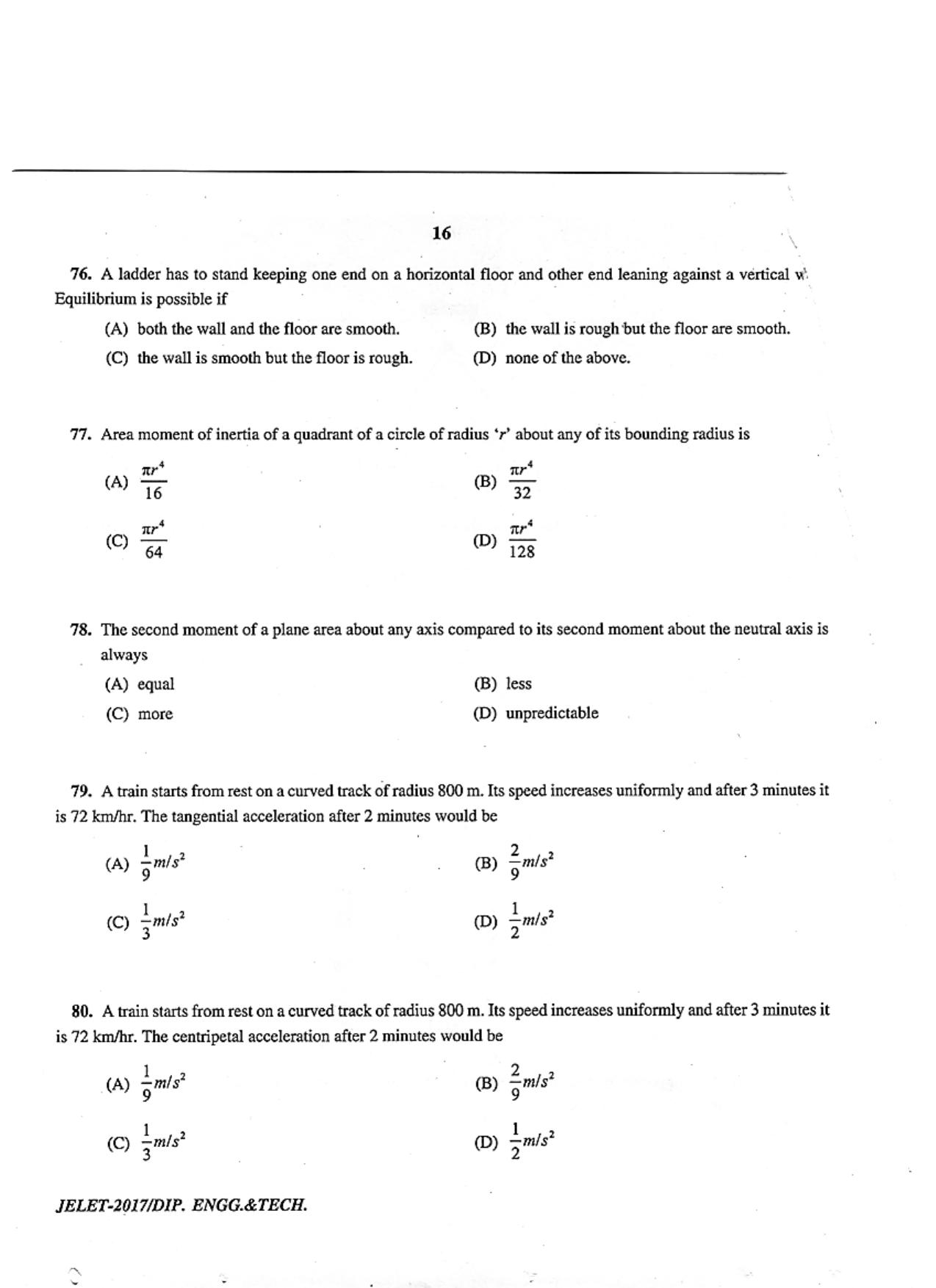WBJEE  JELET 2017 ( Engg. & Tech. ) - Page 16