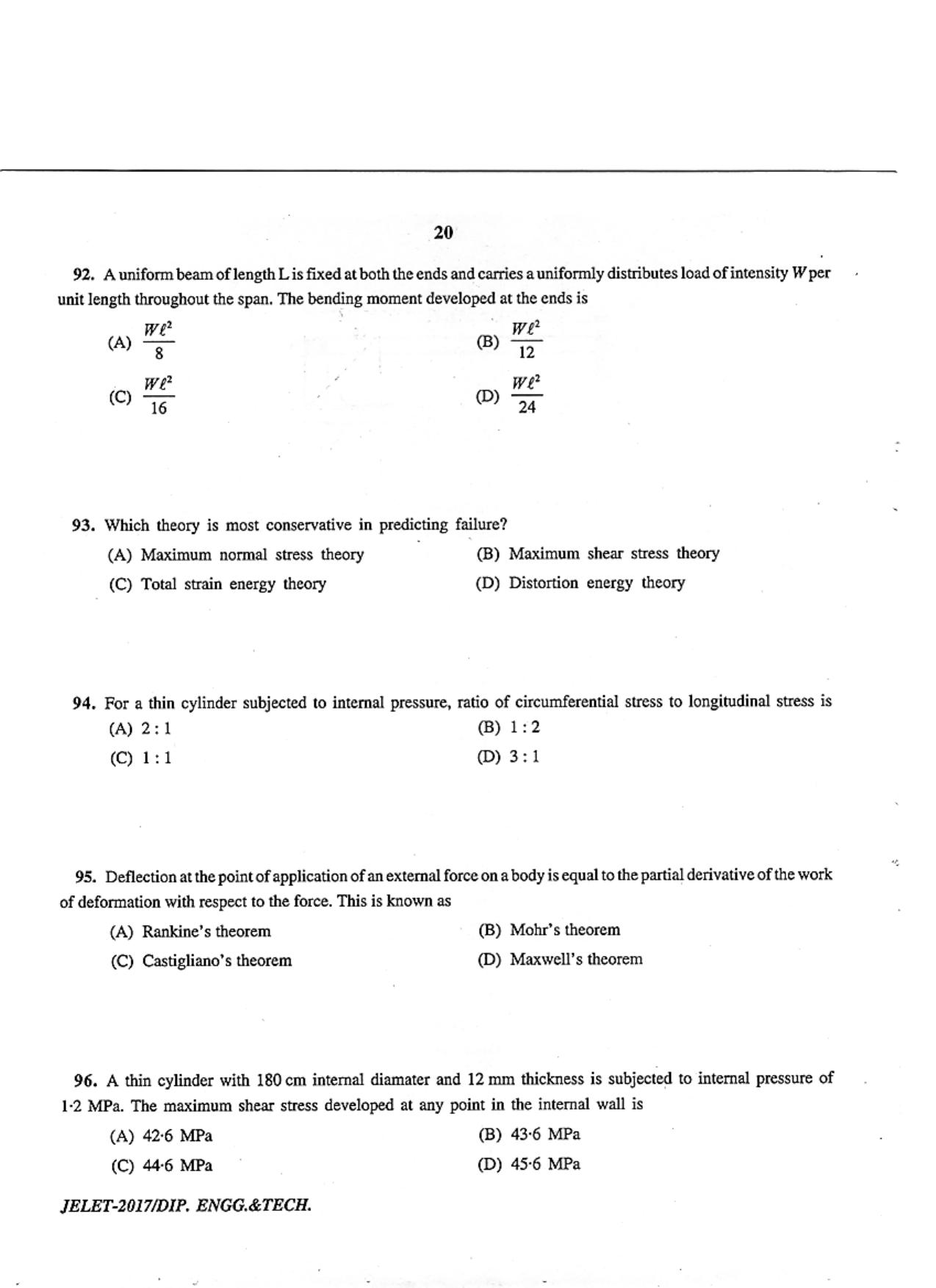 WBJEE  JELET 2017 ( Engg. & Tech. ) - Page 20