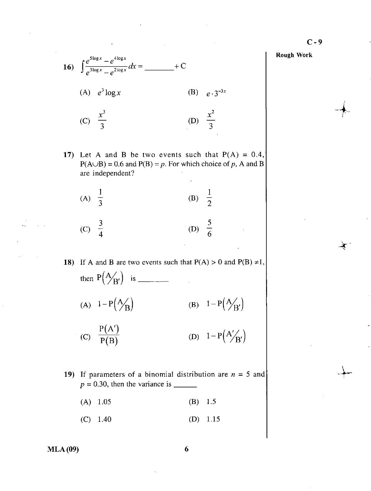 Gujarat Board Class 12th Question Paper March 2019: 50 (E) - Page 6