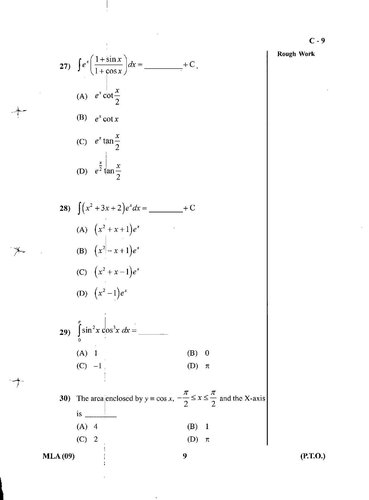 Gujarat Board Class 12th Question Paper March 2019: 50 (E) - Page 9