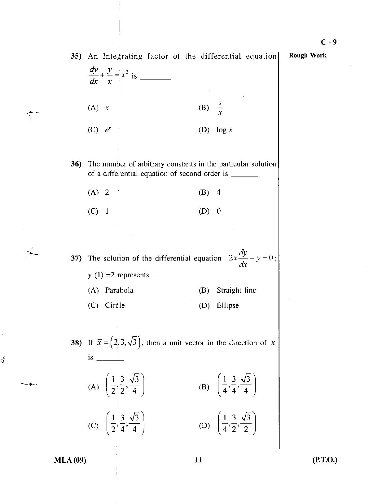 Gujarat Board Class 12th Question Paper March 2019: 50 (E) - Page 11