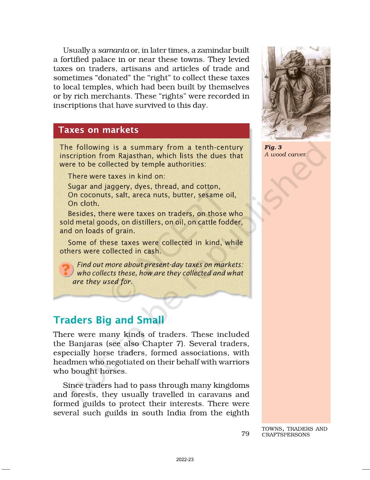 NCERT Book for Class 7 Social Science(History): Chapter 6-Towns Traders and Craft-persons - Page 5