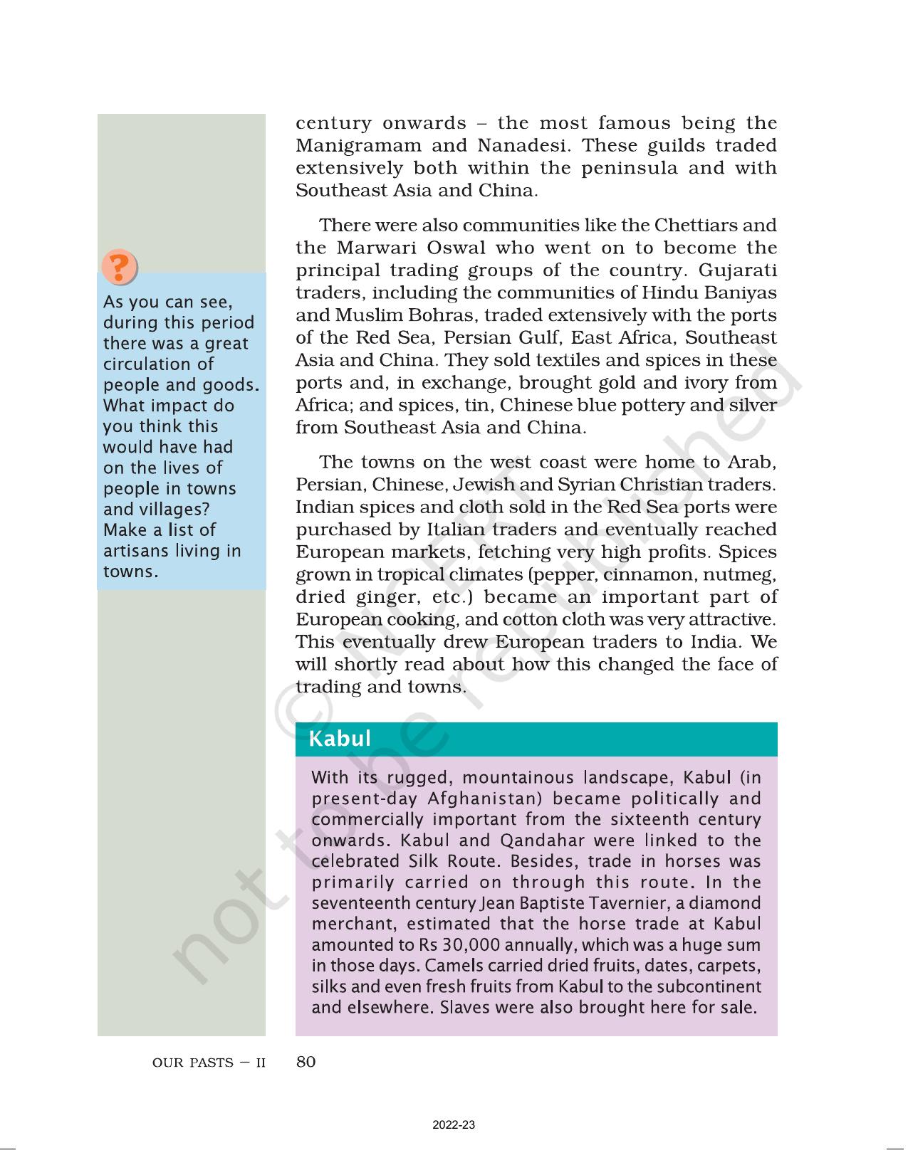 NCERT Book for Class 7 Social Science(History): Chapter 6-Towns Traders and Craft-persons - Page 6